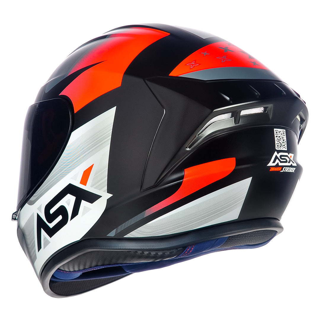 Capacete ASX draken Striker Fosco Preto/Grafite/Vermelho