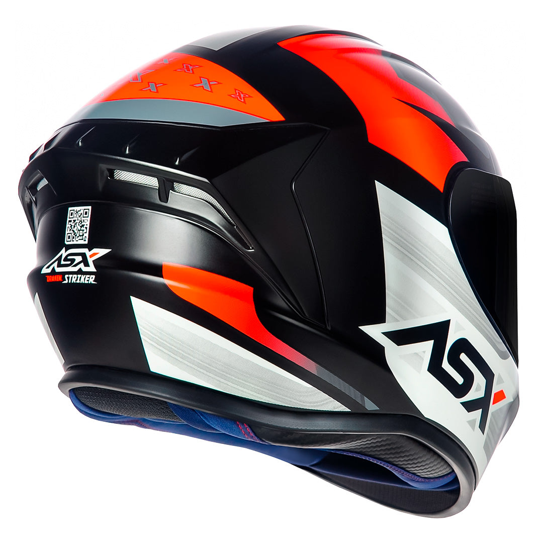 Capacete ASX draken Striker Fosco Preto/Grafite/Vermelho
