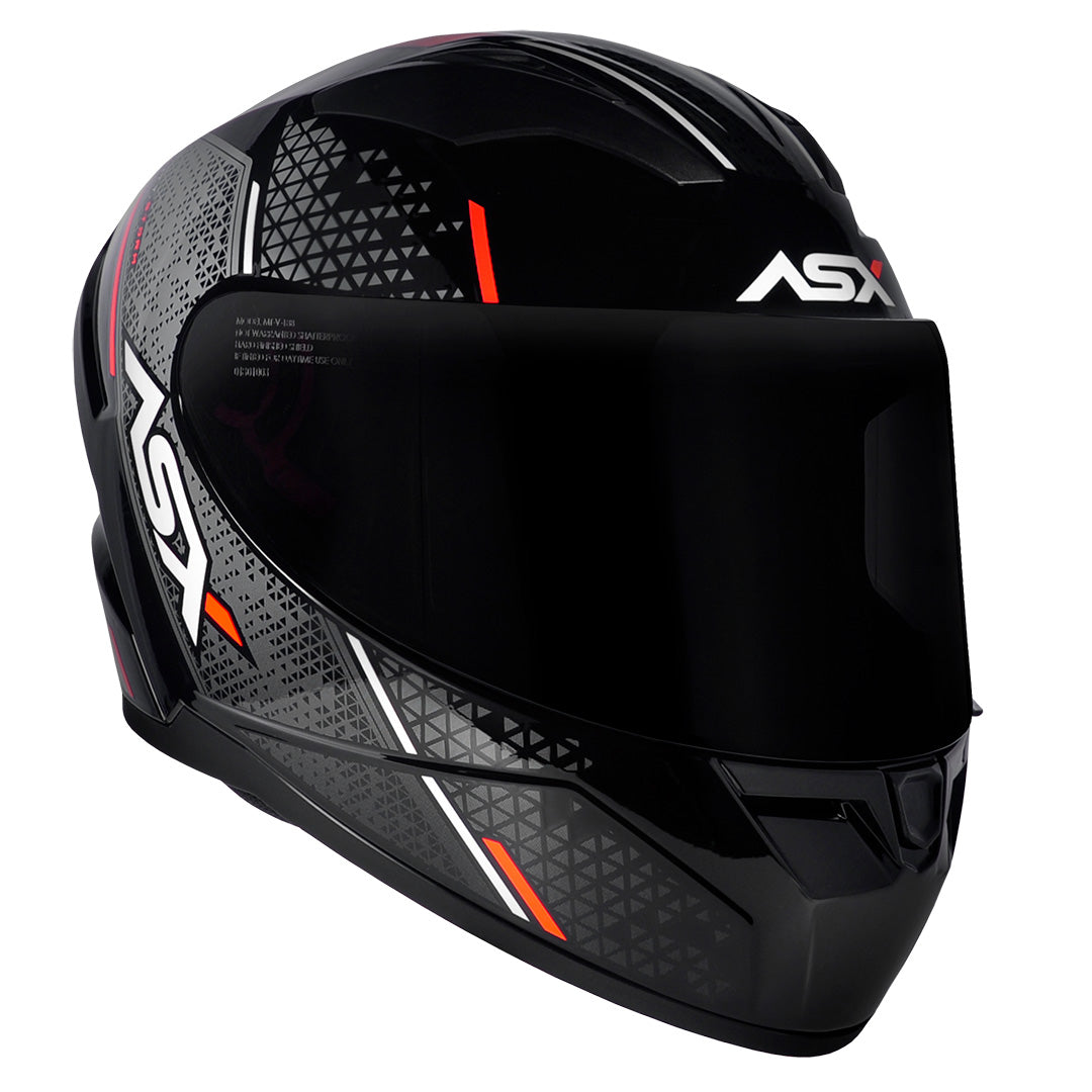 Capacete ASX City Storm Brilho Preto/Cinza/Vermelho