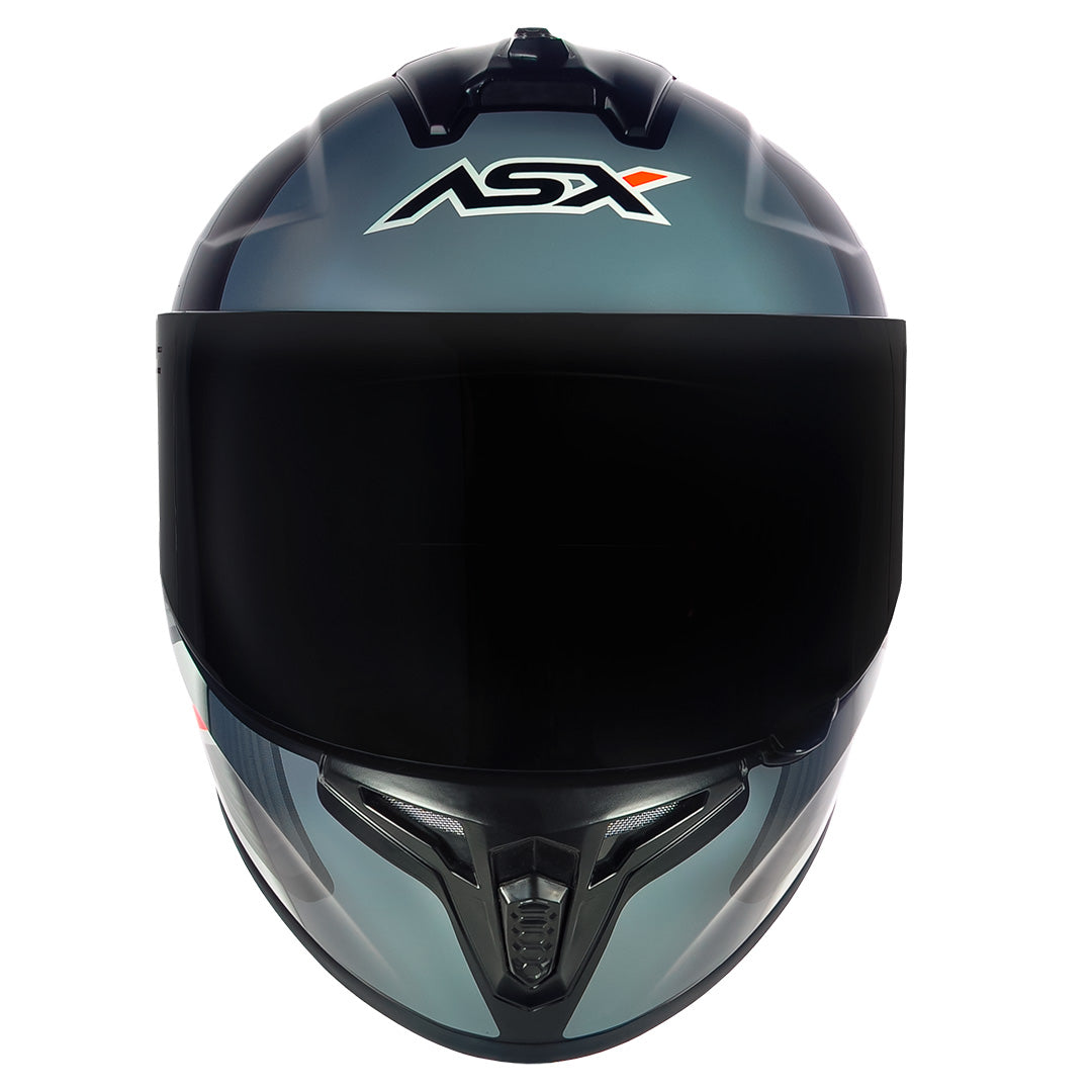 Capacete ASX draken Striker Fosco Preto/Grafite/Vermelho