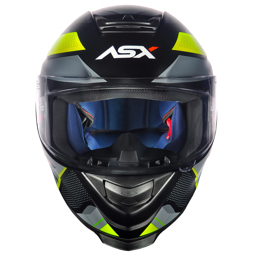 Capacete ASX Eagle Fast Fosco Preto/Amarelo/Cinza