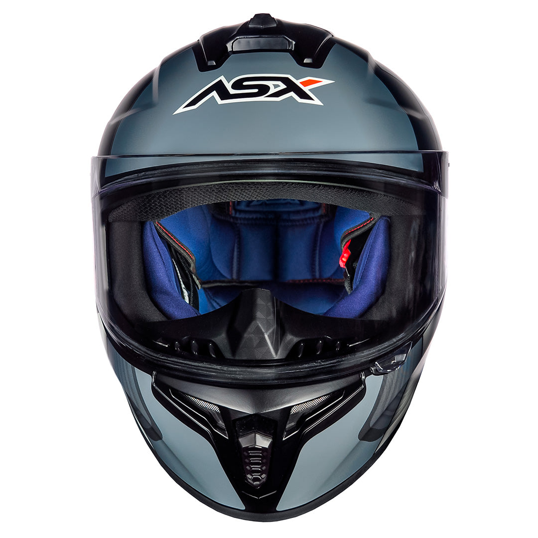 Capacete ASX draken Striker Fosco Preto/Grafite/Vermelho