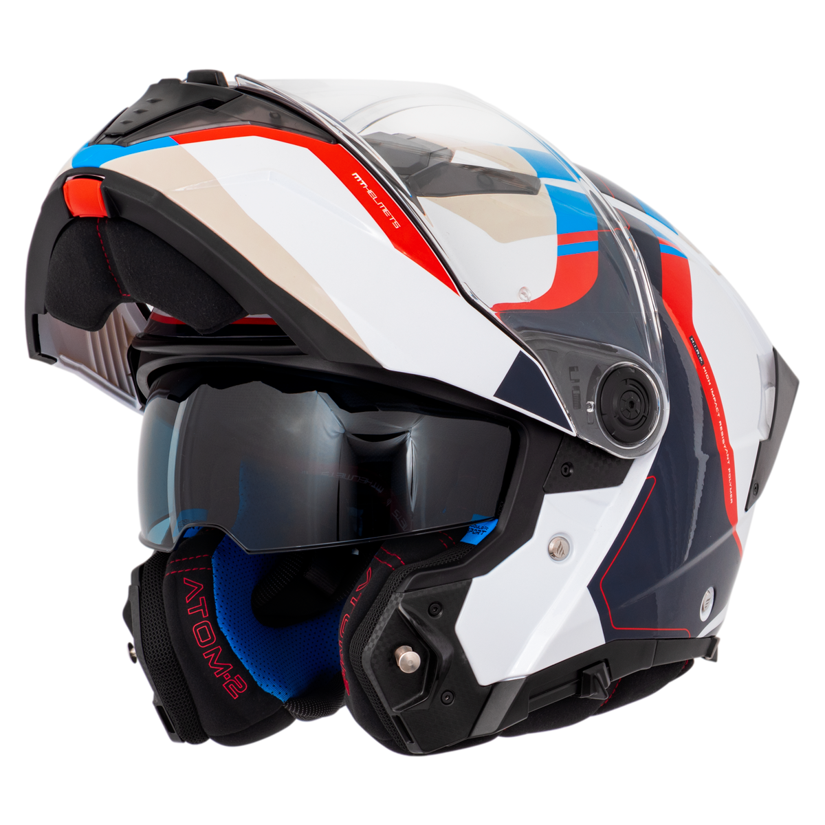 Capacete Mt Helmets Atom 2 SV Emalla C7 Branco Brilho