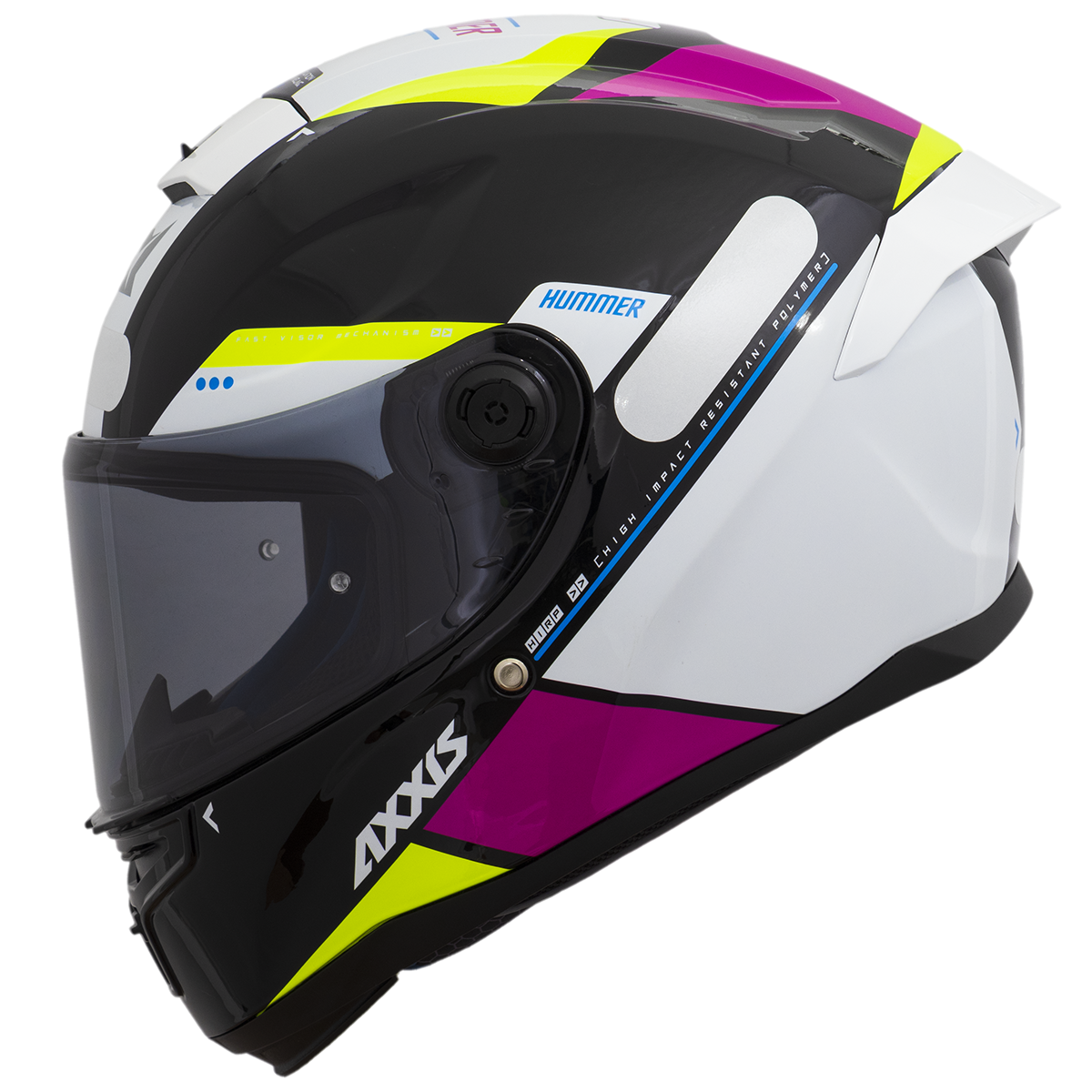 Capacete Axxis Hummer Mir E8 Preto Brilho