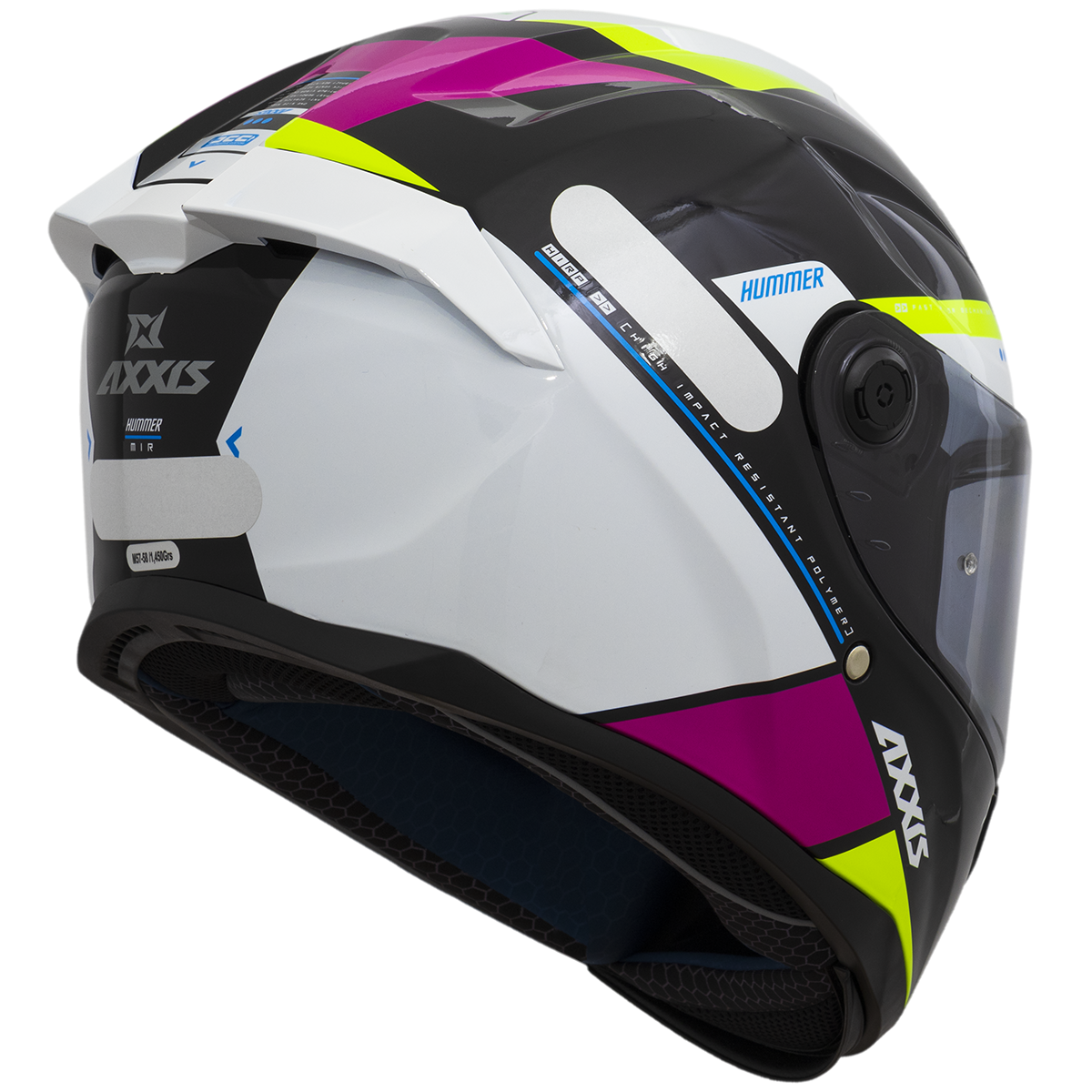 Capacete Axxis Hummer Mir E8 Preto Brilho
