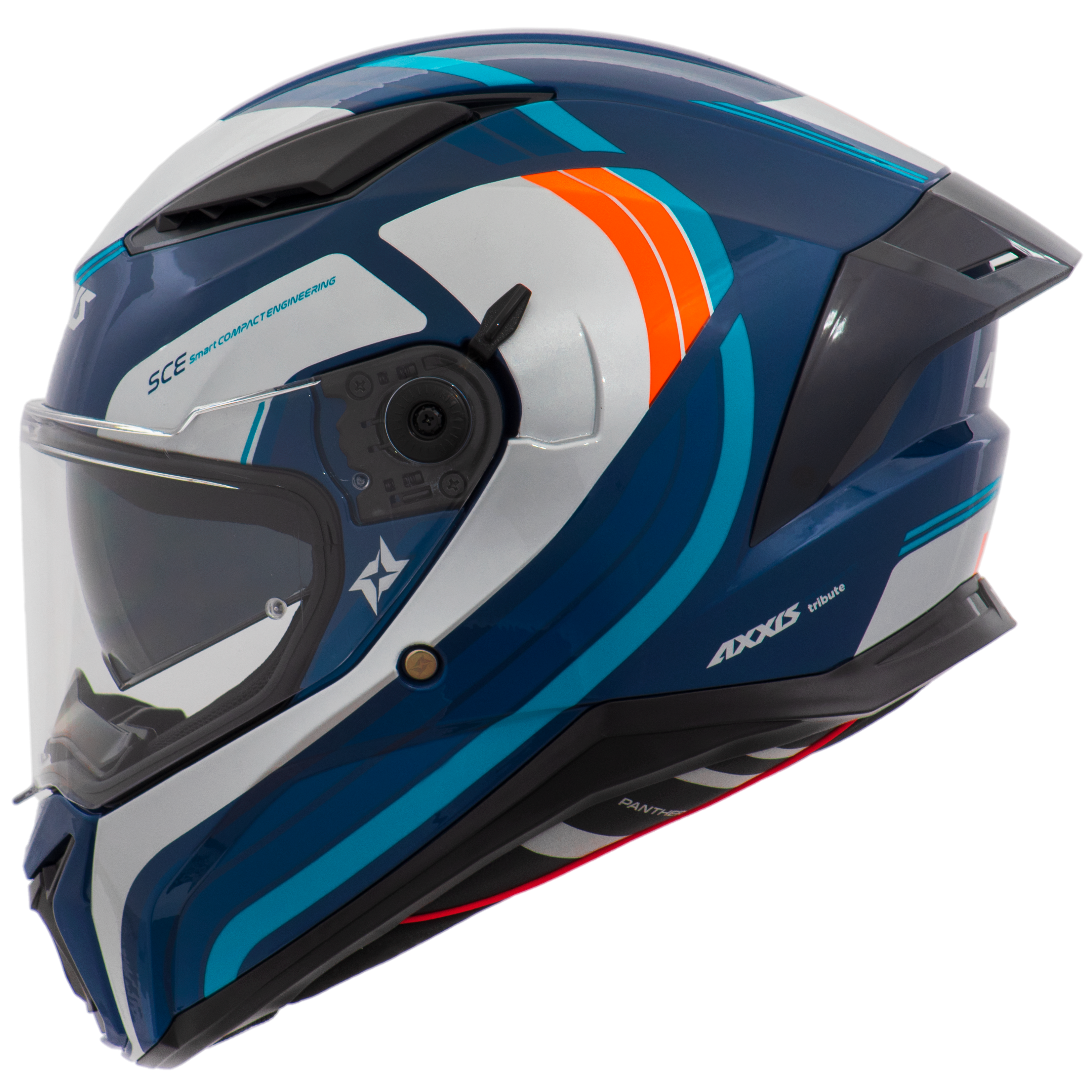 Capacete Axxis Panther Sv Tribute C7 Azul Brilho
