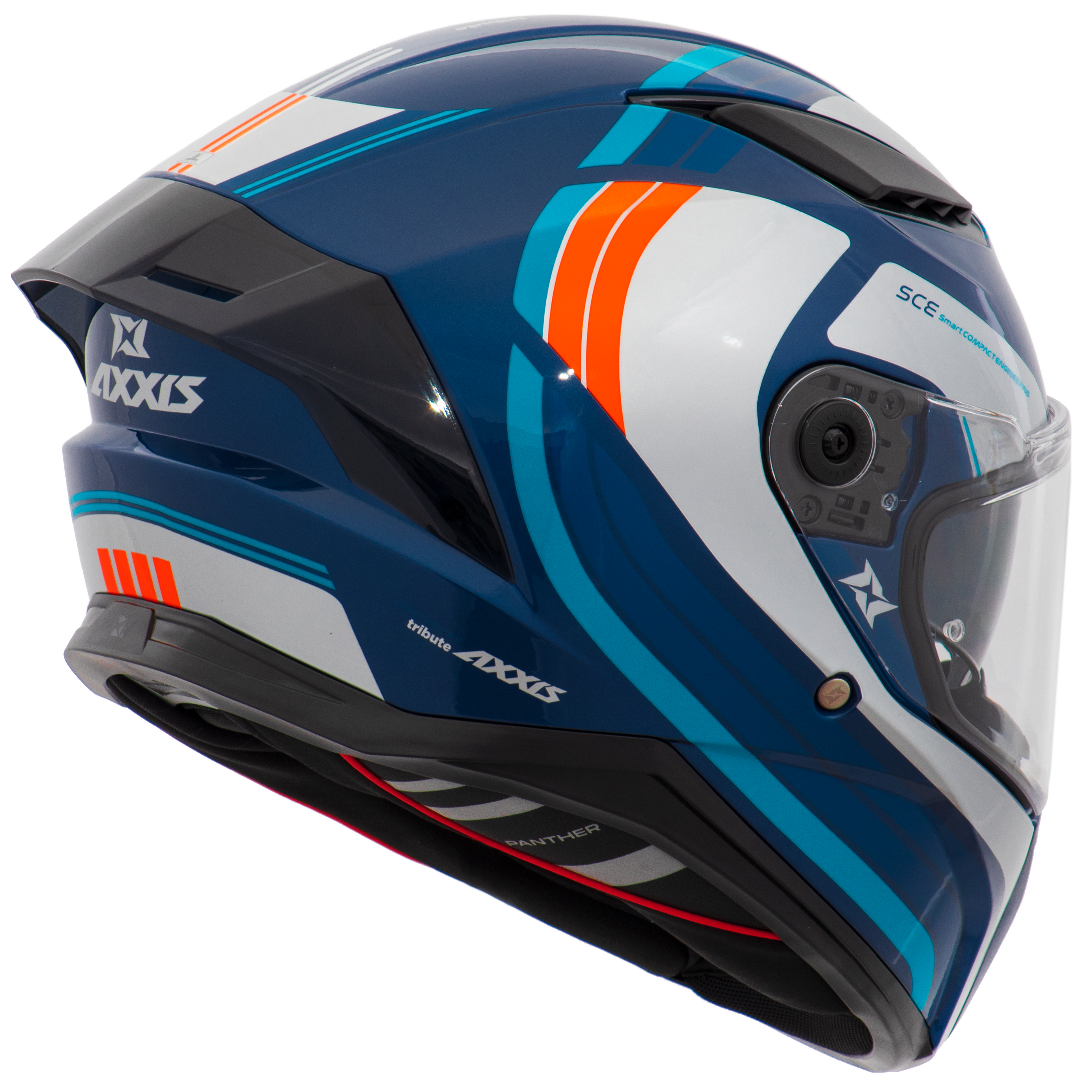 Capacete Axxis Panther Sv Tribute C7 Azul Brilho