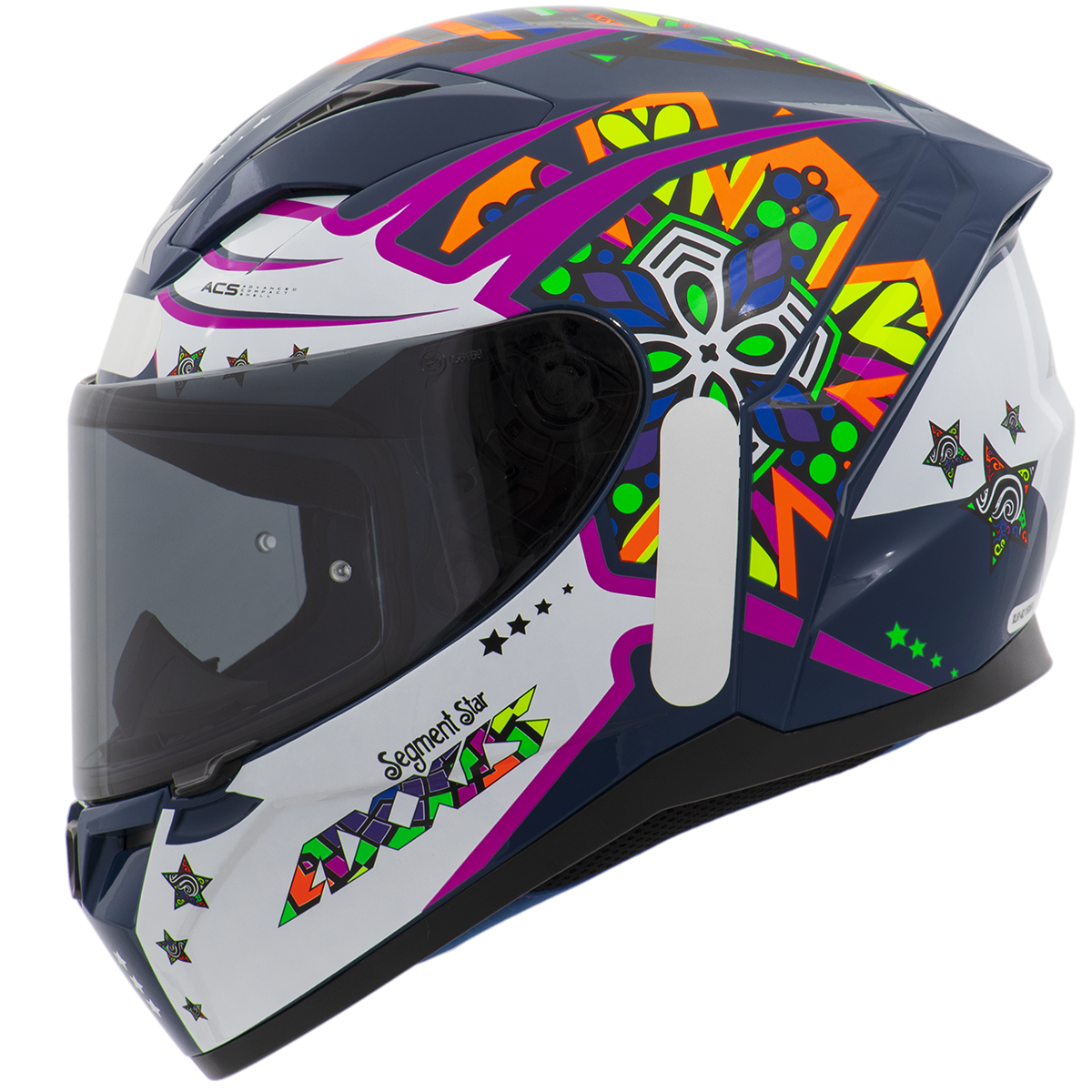 Capacete Axxis Segment Star C7 Azul Brilho