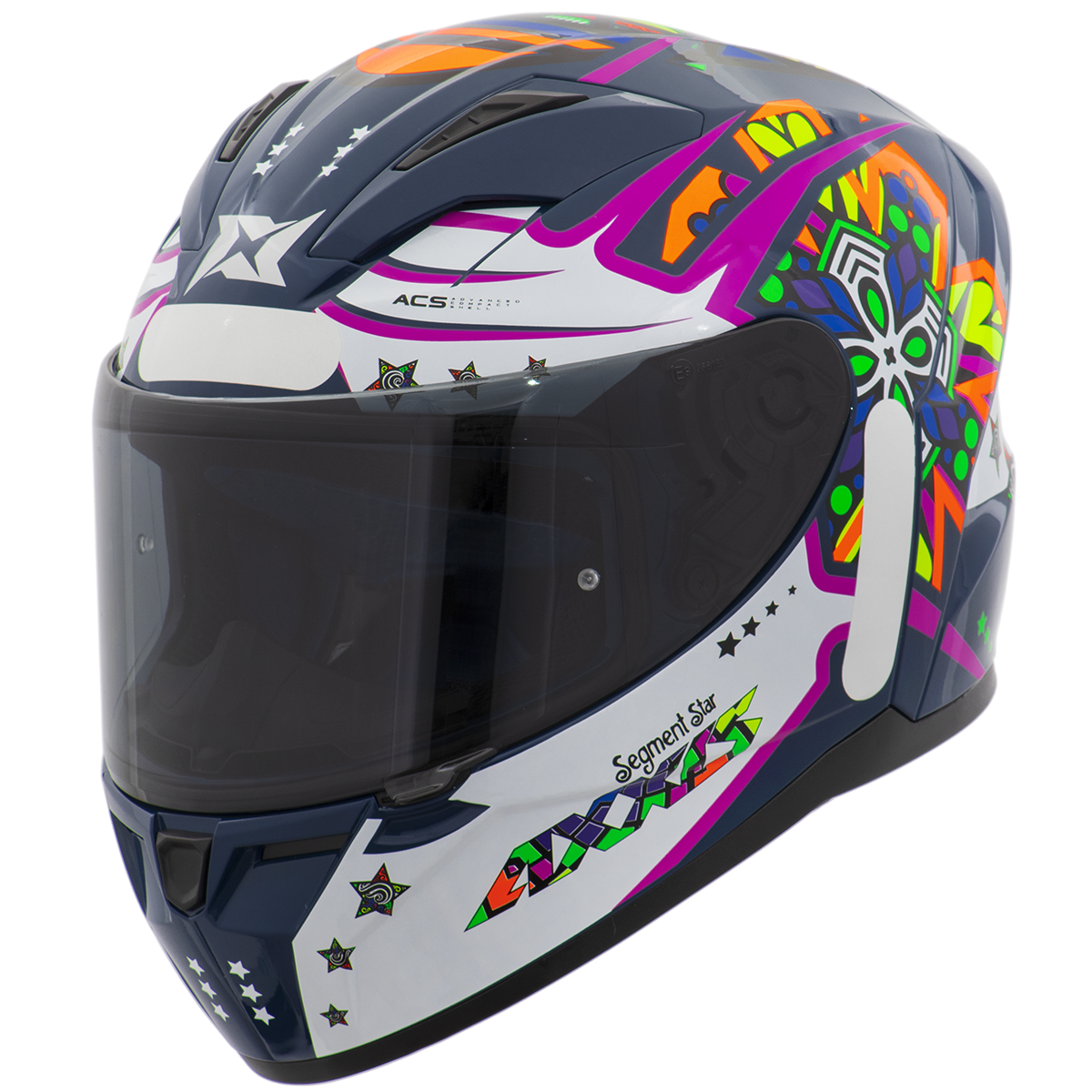 Capacete Axxis Segment Star C7 Azul Brilho