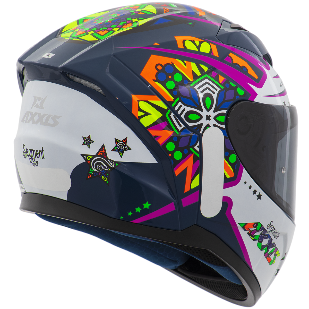 Capacete Axxis Segment Star C7 Azul Brilho