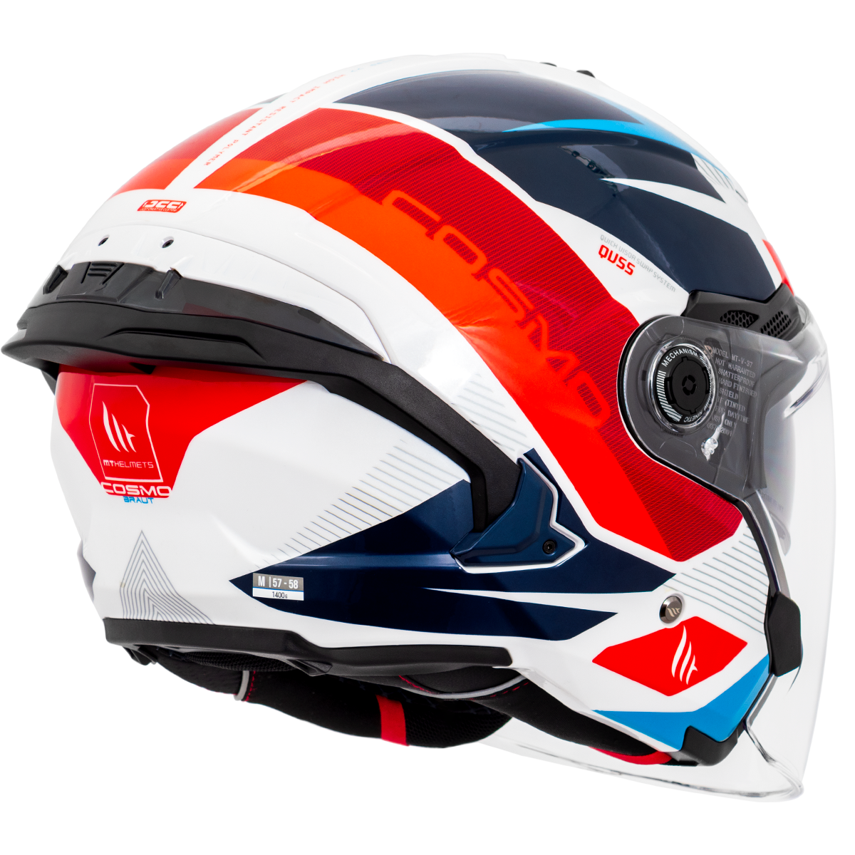 Capacete Mt Helmets Cosmo SV Braut A17 Brilho