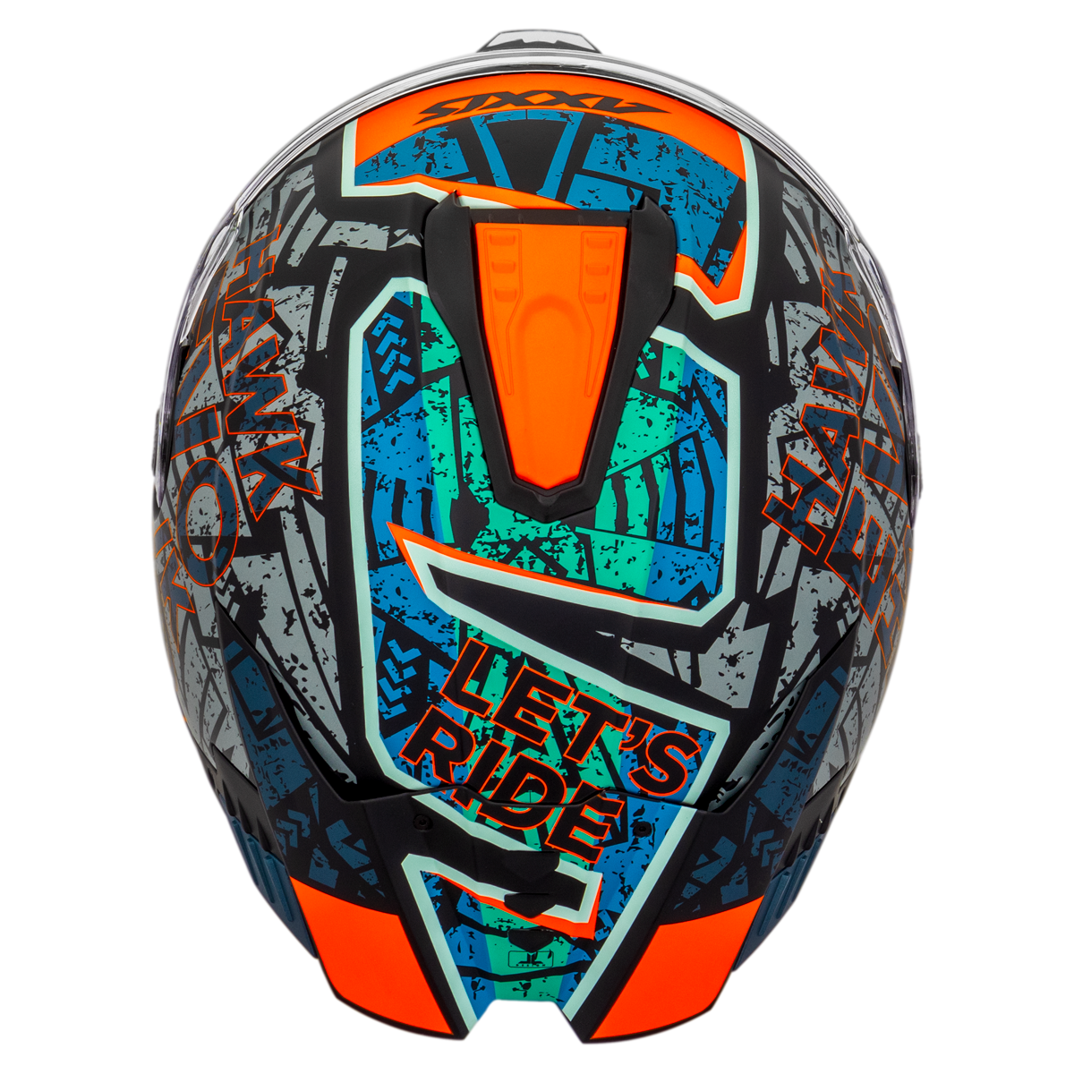 Capacete Axxis Hawk Evo Sv Lets Ride B7 Azul Matte