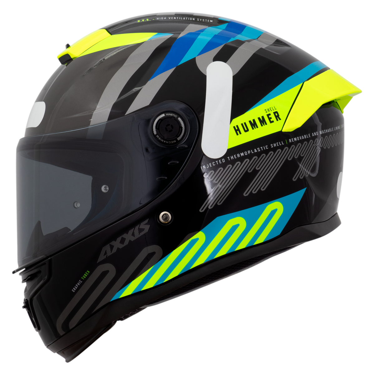 Capacete Axxis Hummer Tubex B3 Amarelo Flourescente Brilho