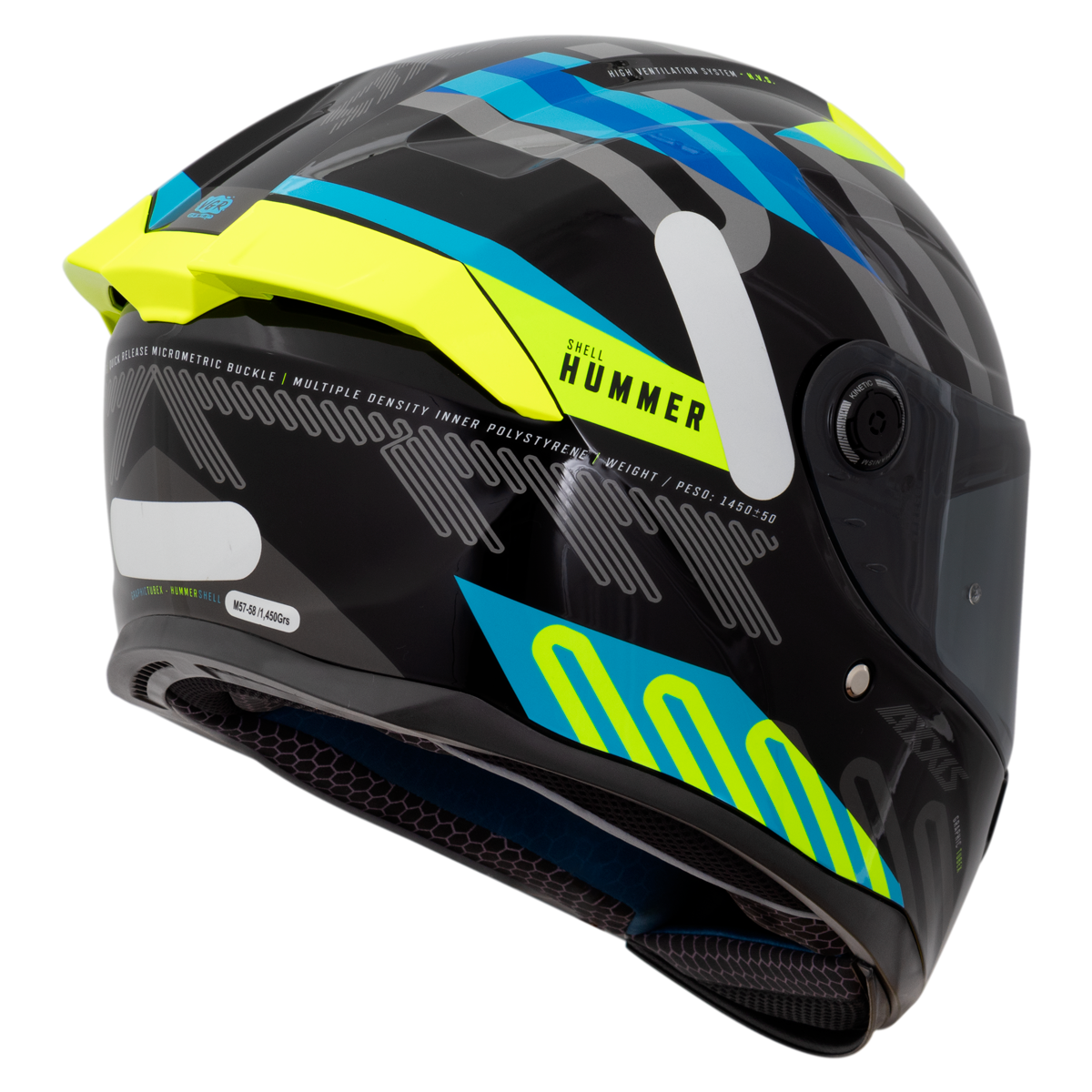Capacete Axxis Hummer Tubex B3 Amarelo Flourescente Brilho