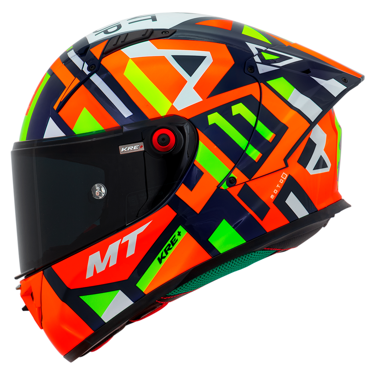Capacete Mt Helmets Kre+S Fim Sergio Gracia A4 Laranja Brilho