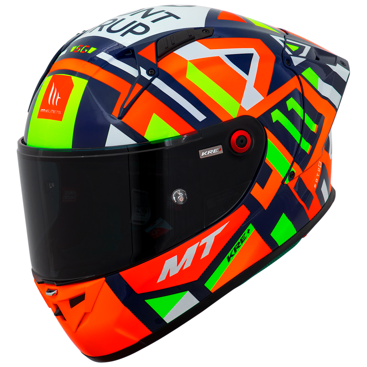 Capacete Mt Helmets Kre+S Fim Sergio Gracia A4 Laranja Brilho