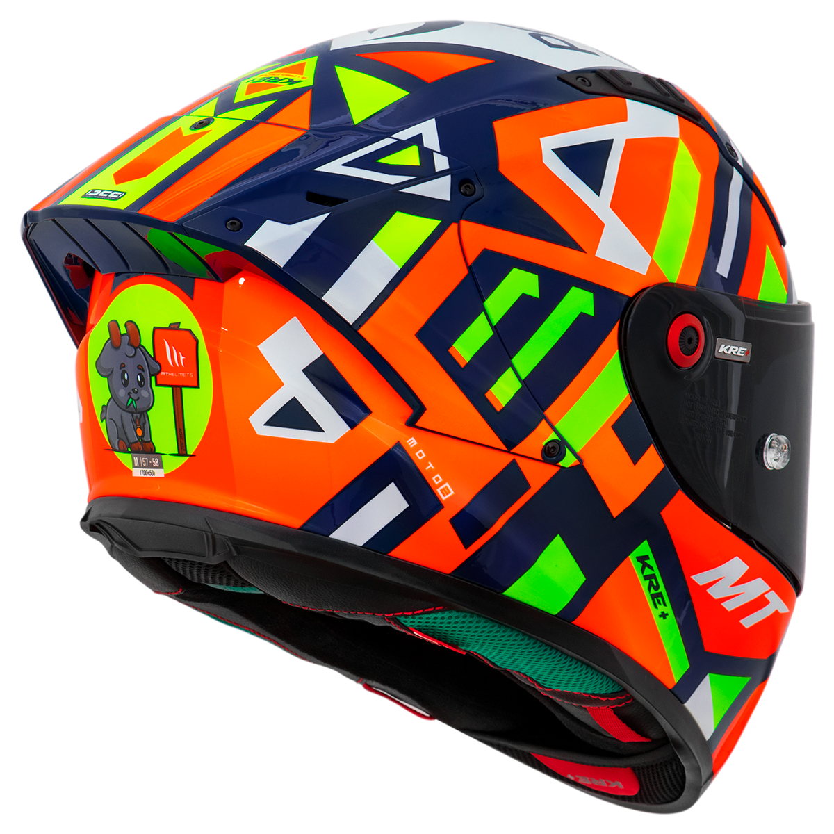 Capacete Mt Helmets Kre+S Fim Sergio Gracia A4 Laranja Brilho