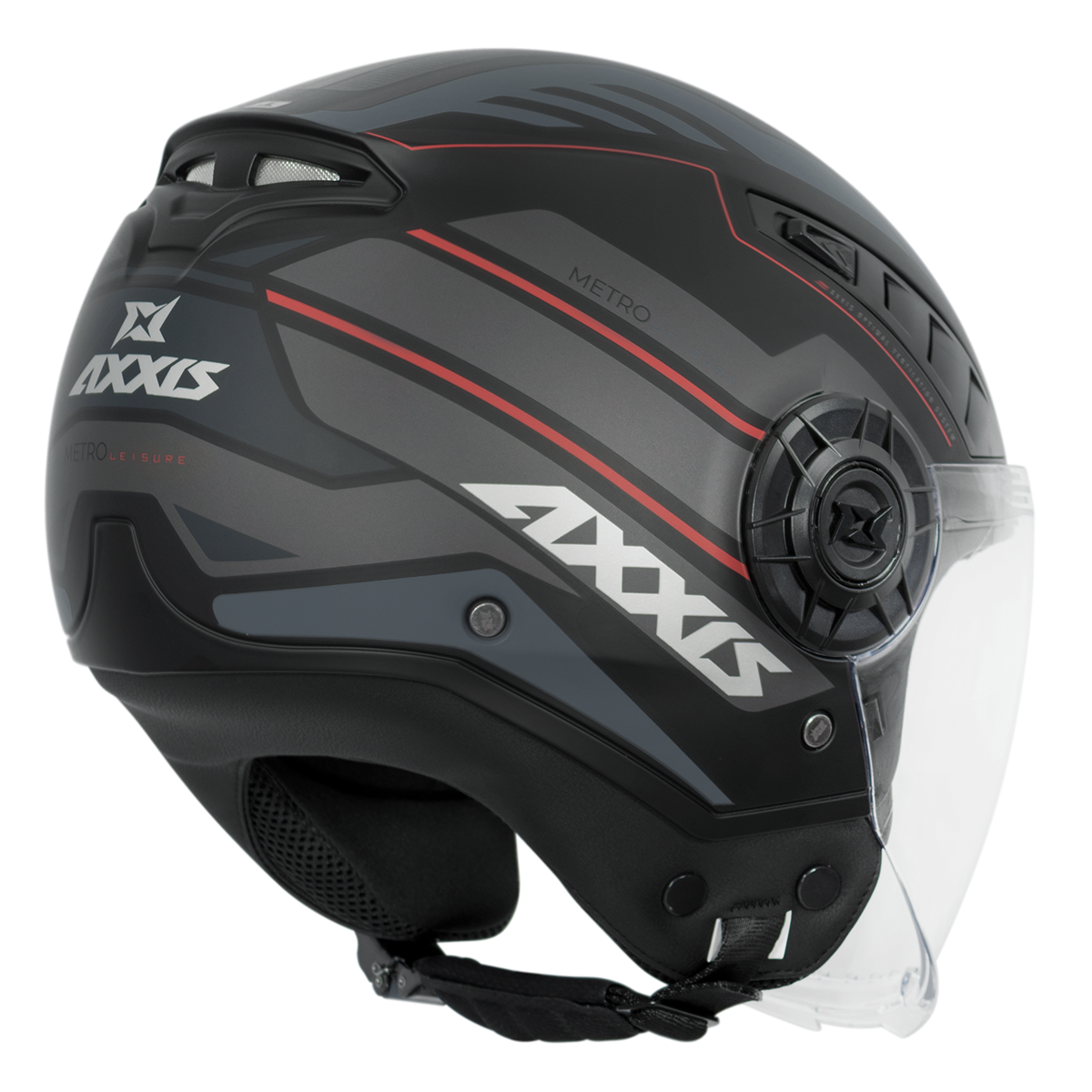 Capacete Axxis Metro Leisure B25 Vermelho matte