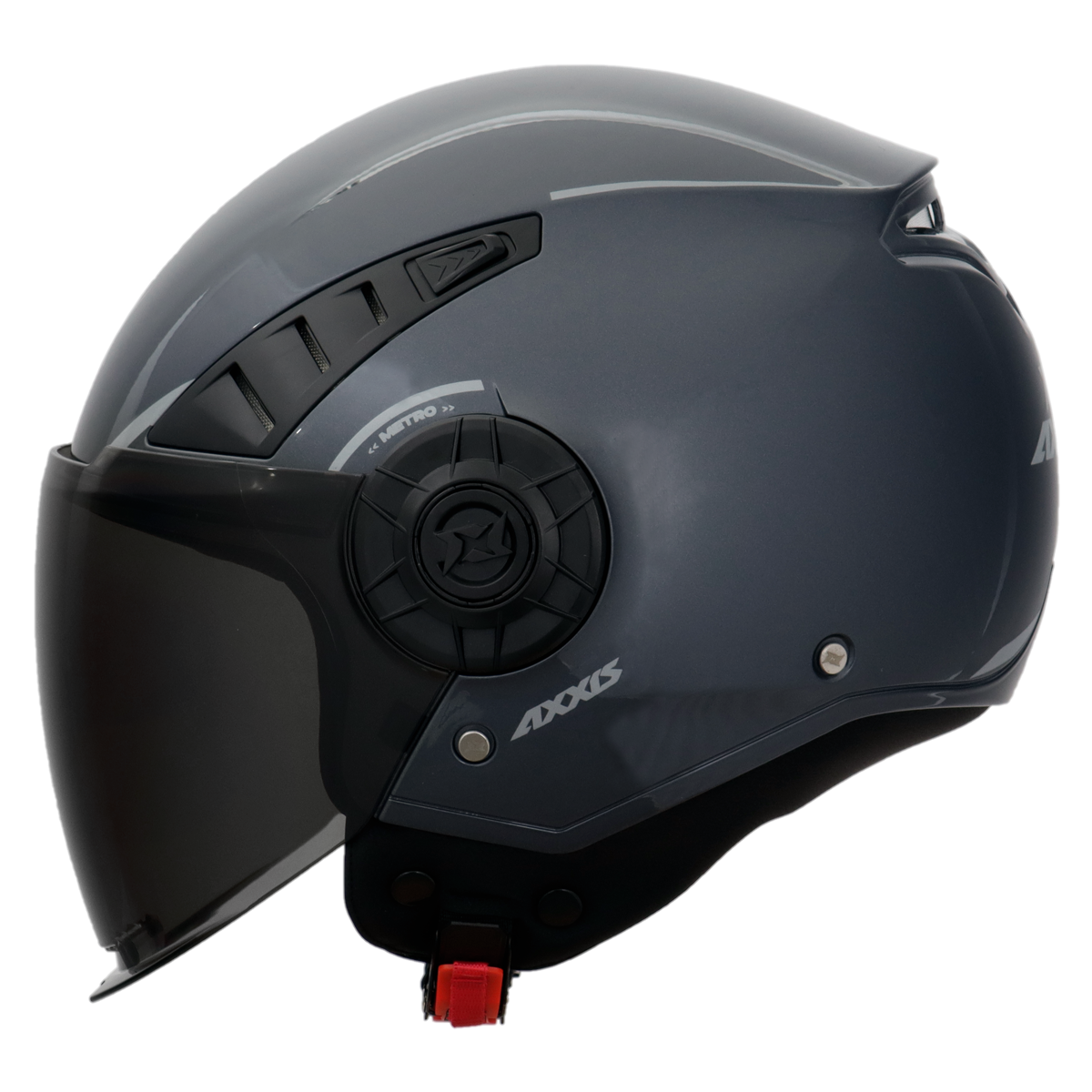Capacete Axxis Metro Solid A2 Titanium Brilho
