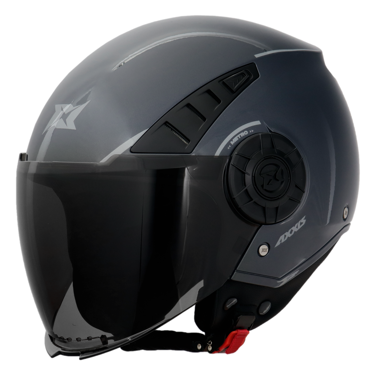 Capacete Axxis Metro Solid A2 Titanium Brilho