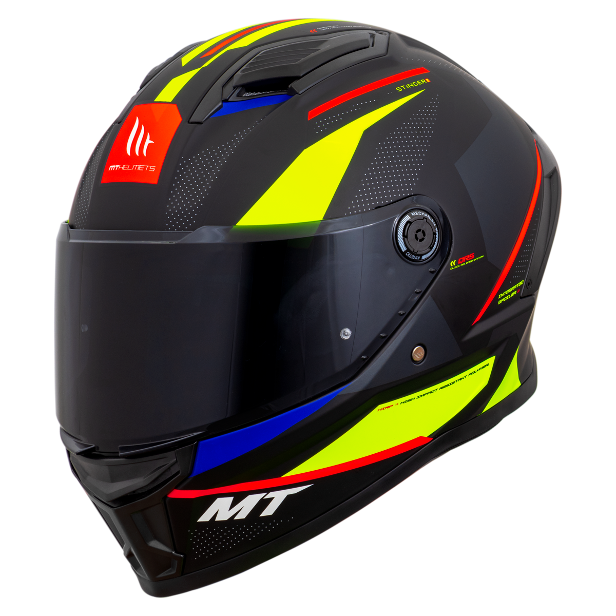 Capacete Mt Helmets Stinger 2 Cheste C3 Matte Amarelo Flourescente