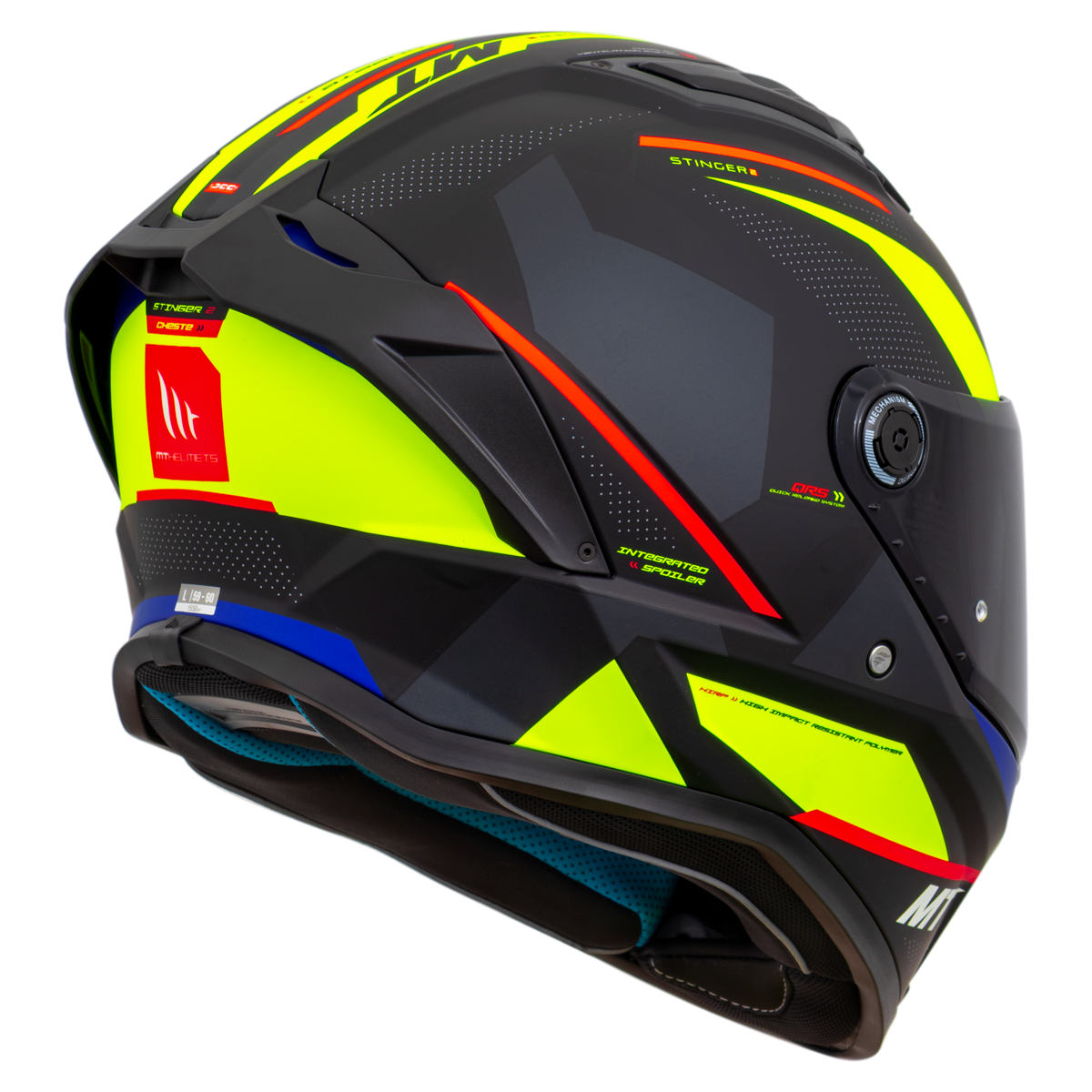 Capacete Mt Helmets Stinger 2 Cheste C3 Matte Amarelo Flourescente