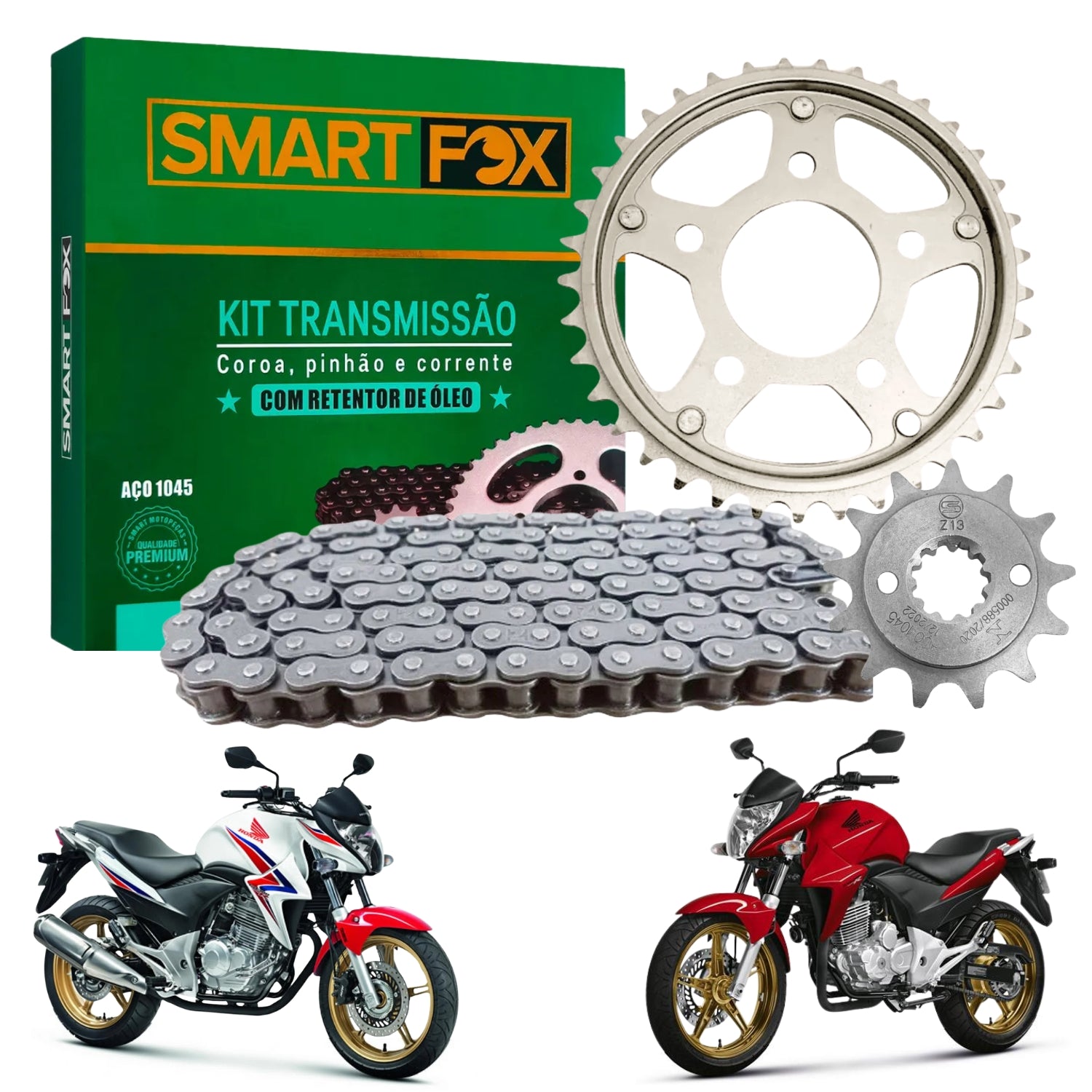 Kit Relação Transmissão com Retentor CB 300 2009-2015