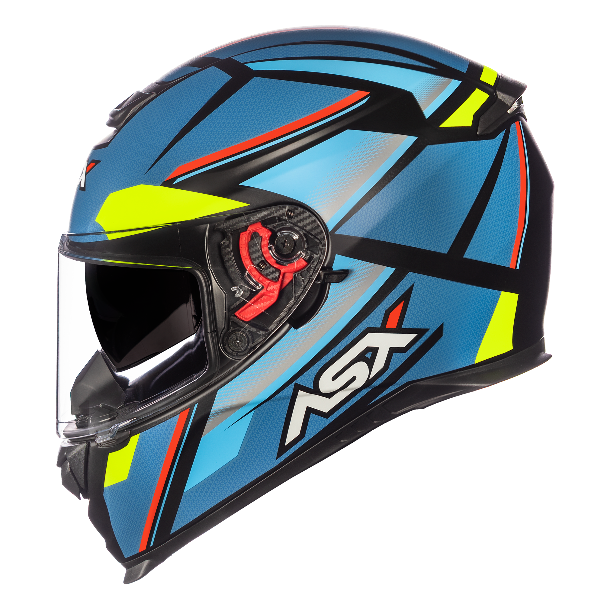 Capacete ASX Eagle SV Explorer Fosco Preto/Azul/Amarelo