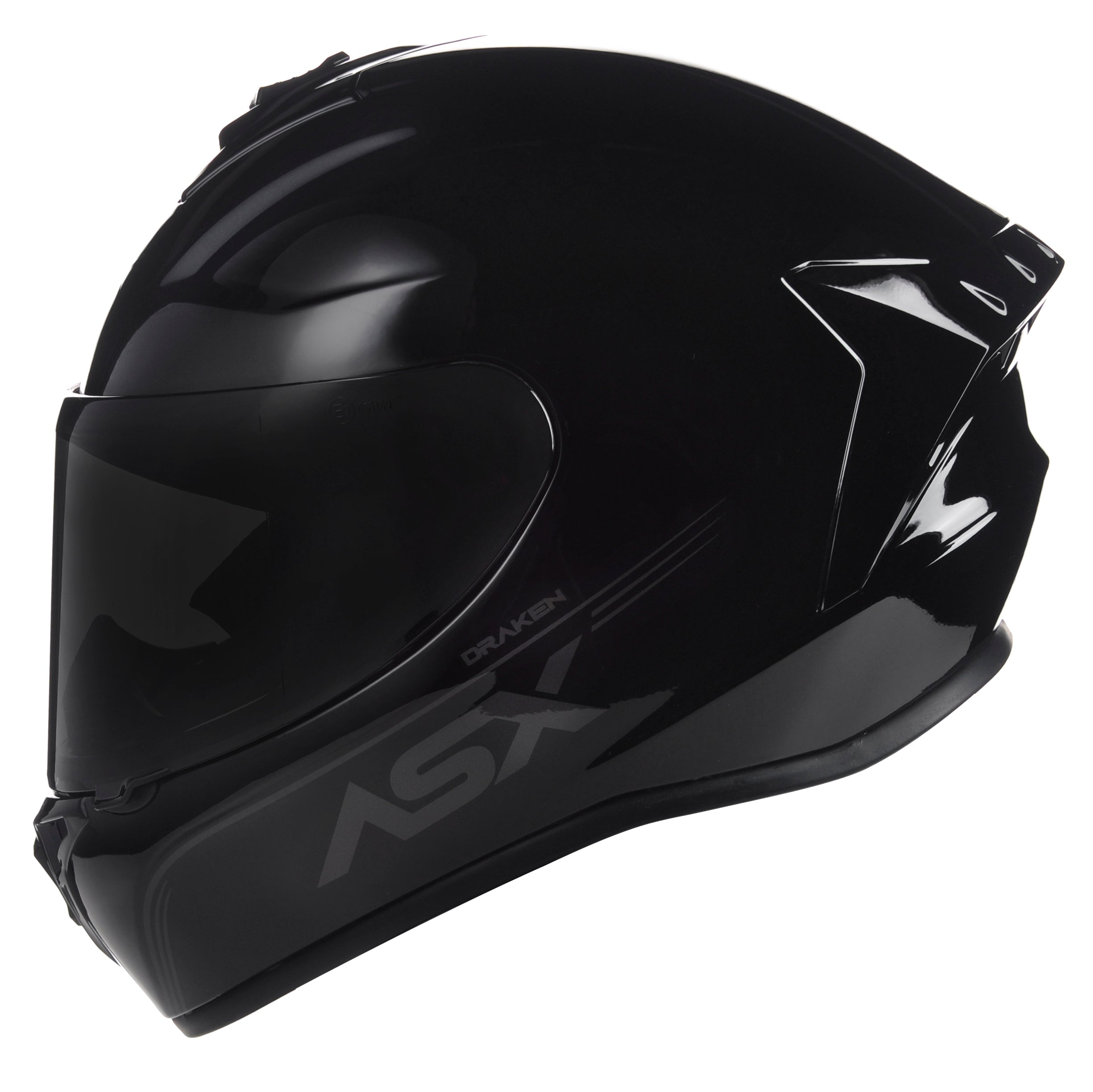 Capacete ASX draken Solid Brilho Preto
