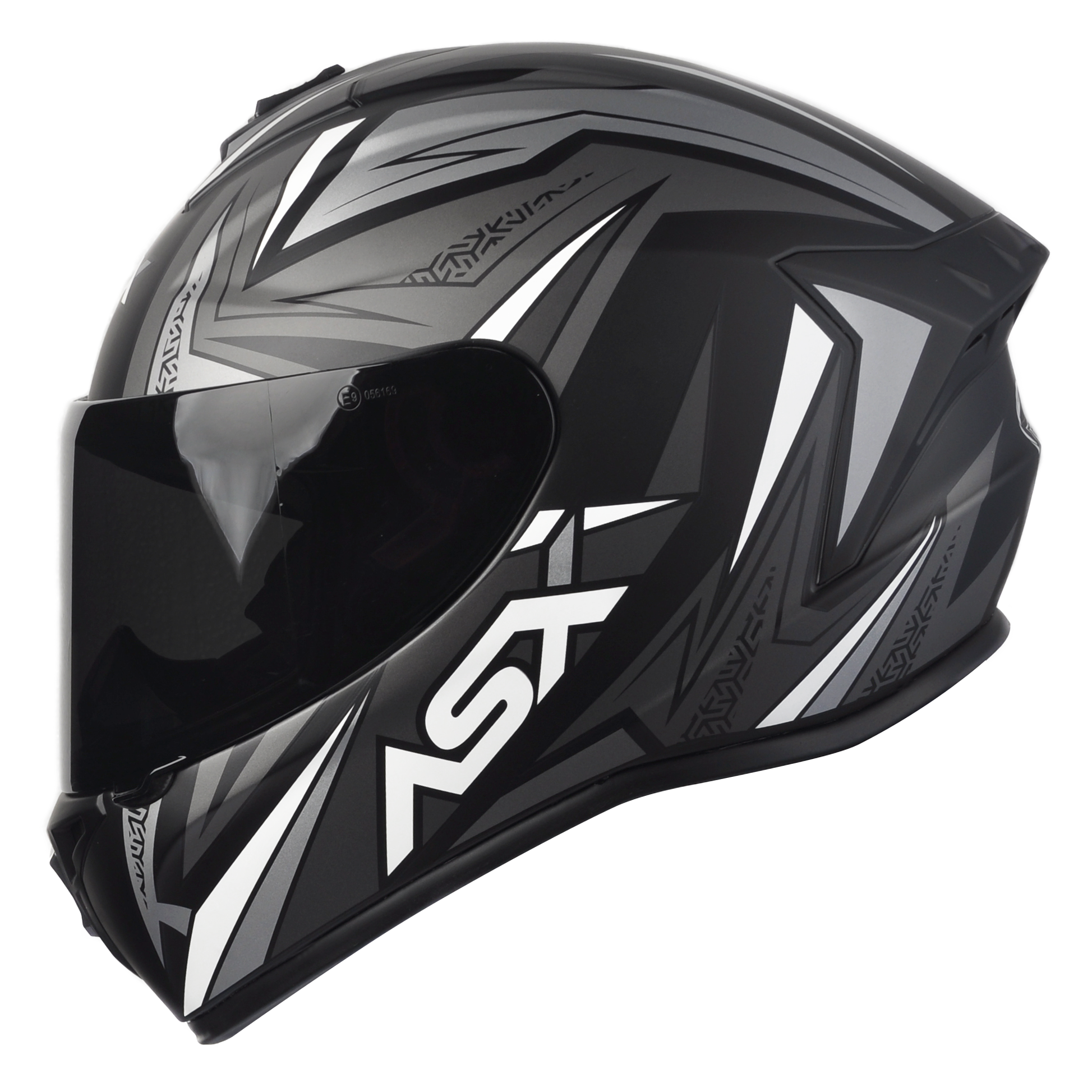 Capacete ASX Draken Vector Fosco Preto/Cinza