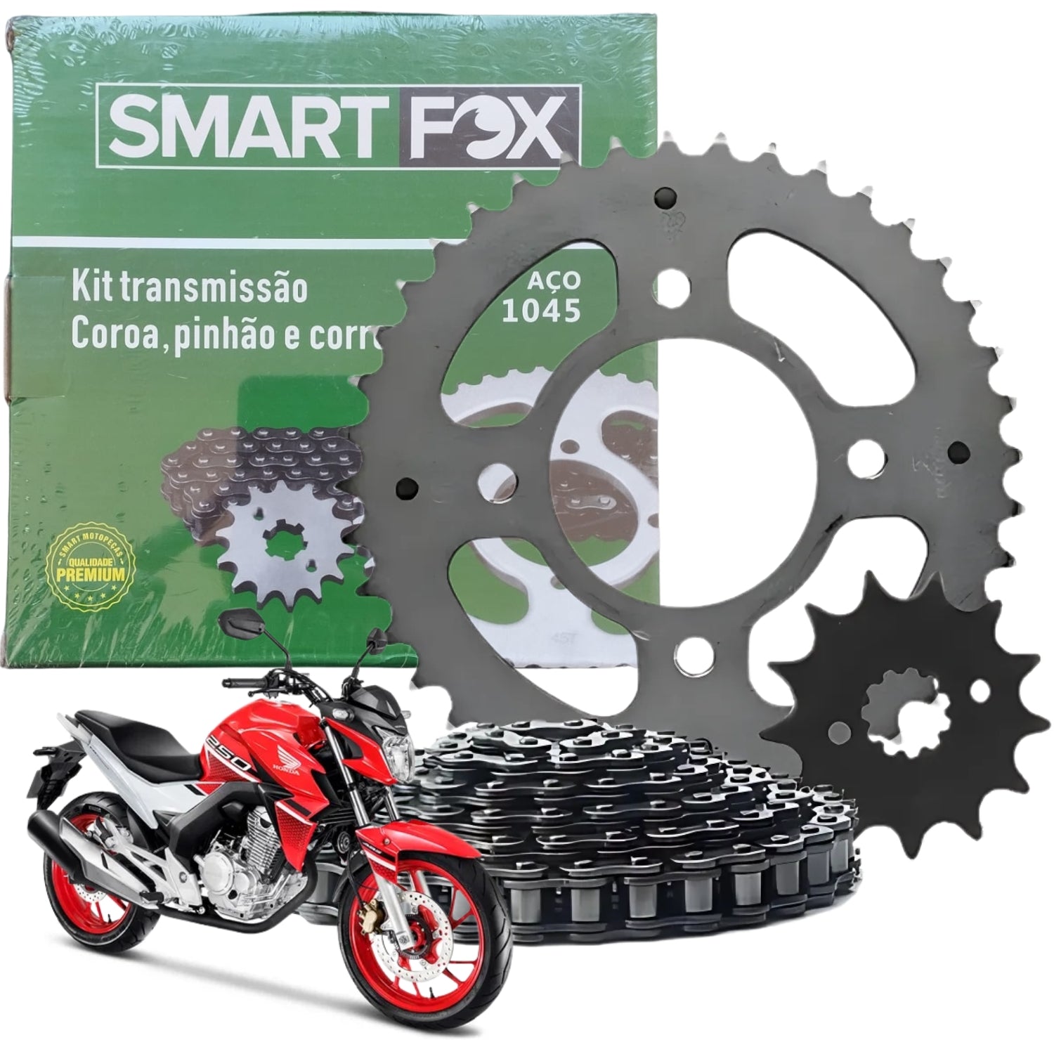 Kit Relação Transmissão Honda Cb250f Twister 250 2016-2023