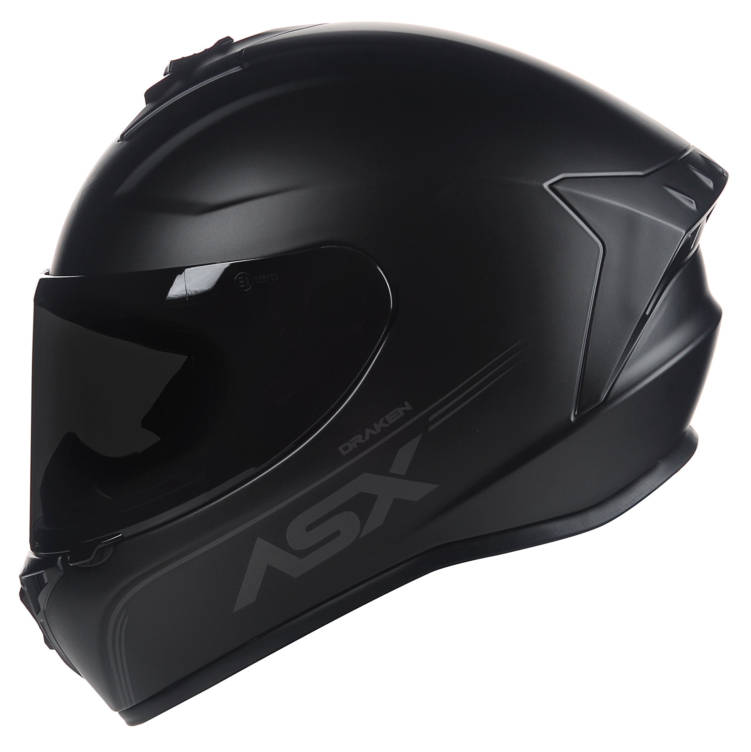 Capacete ASX draken Solid Fosco Preto