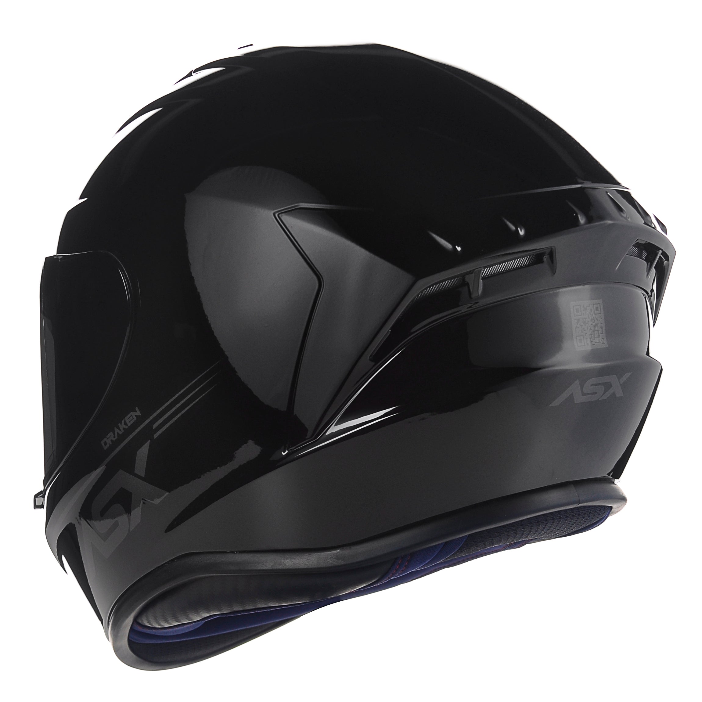 Capacete ASX draken Solid Brilho Preto
