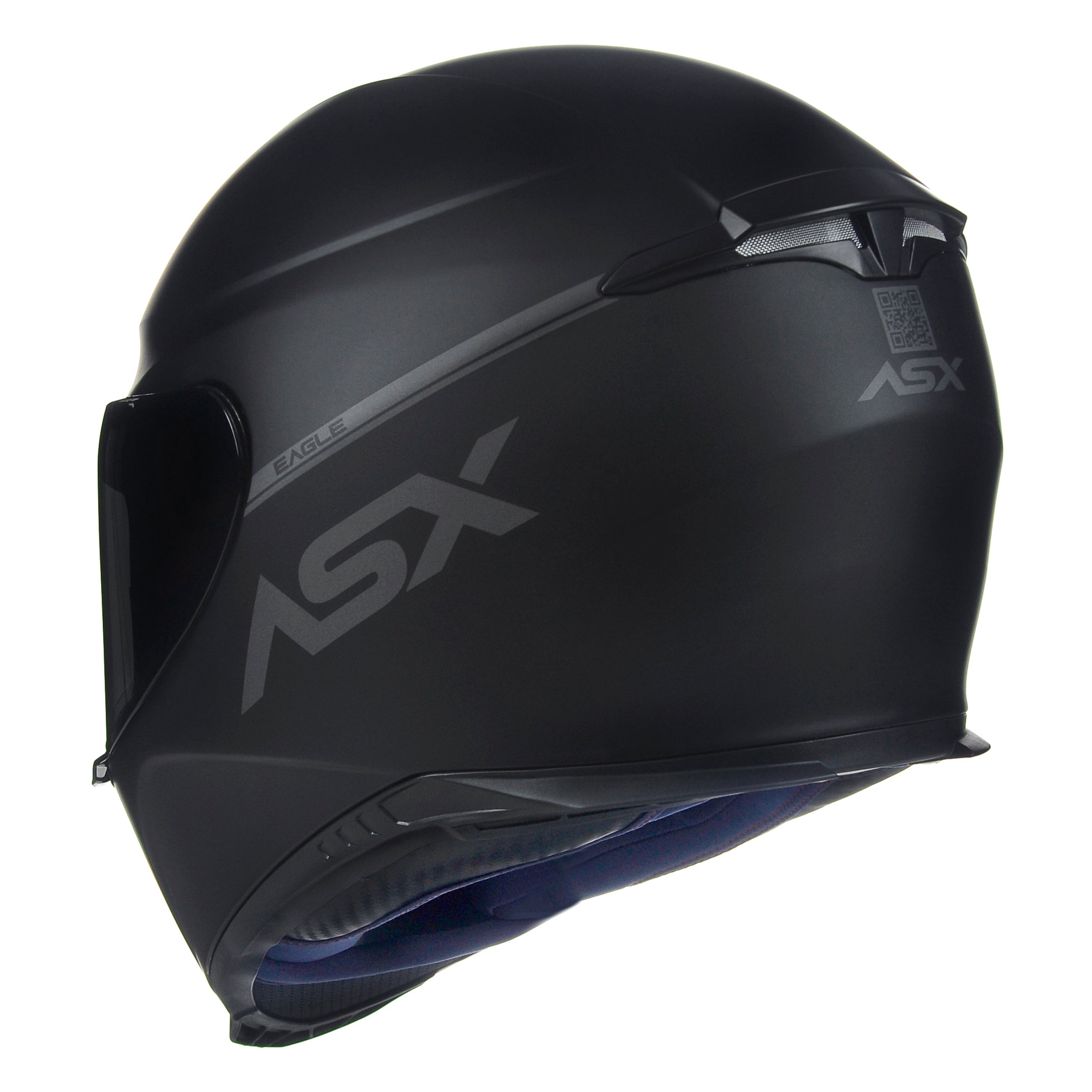 Capacete ASX Eagle Solid Fosco Preto/Cinza