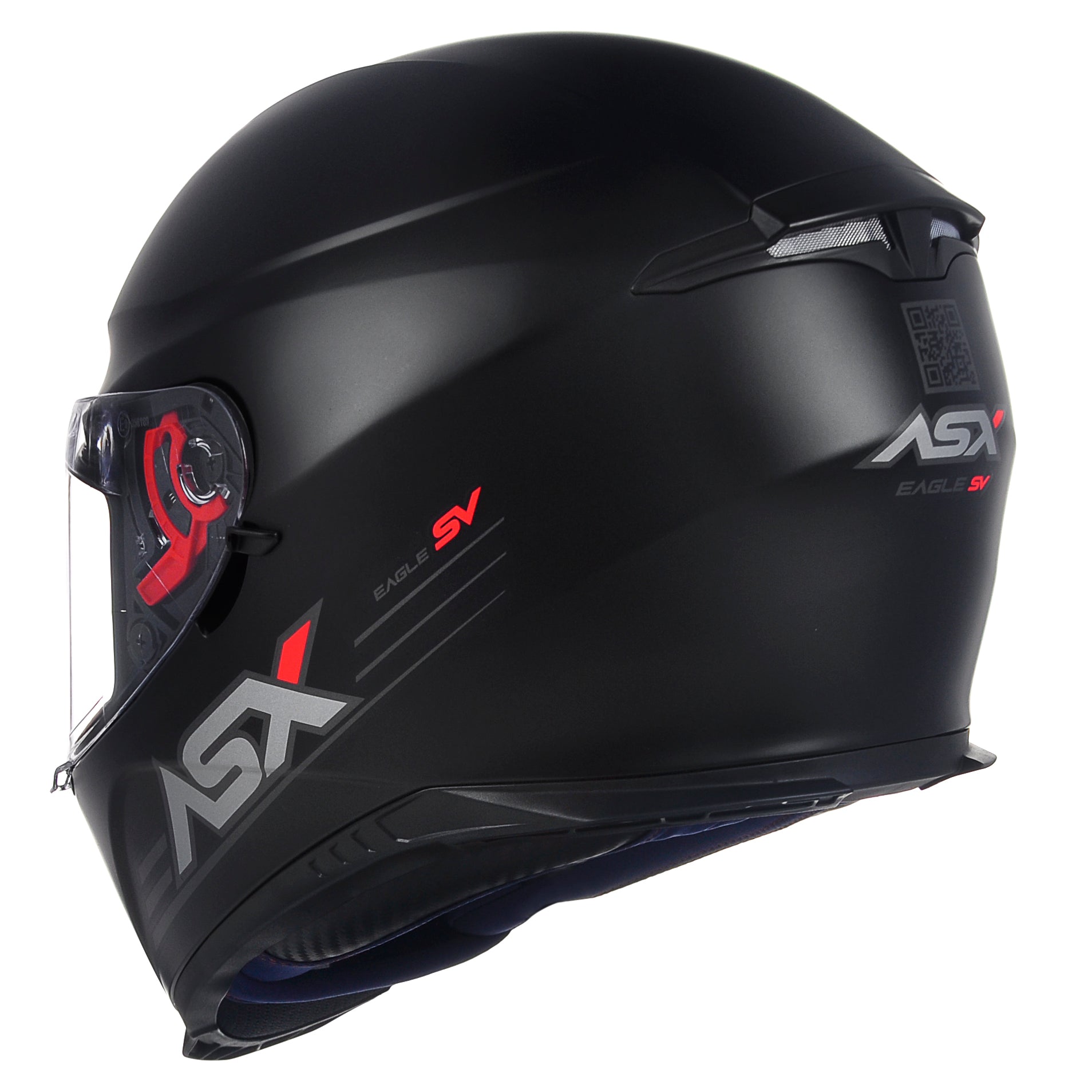 Capacete ASX Eagle SV Solid Preto Fosco