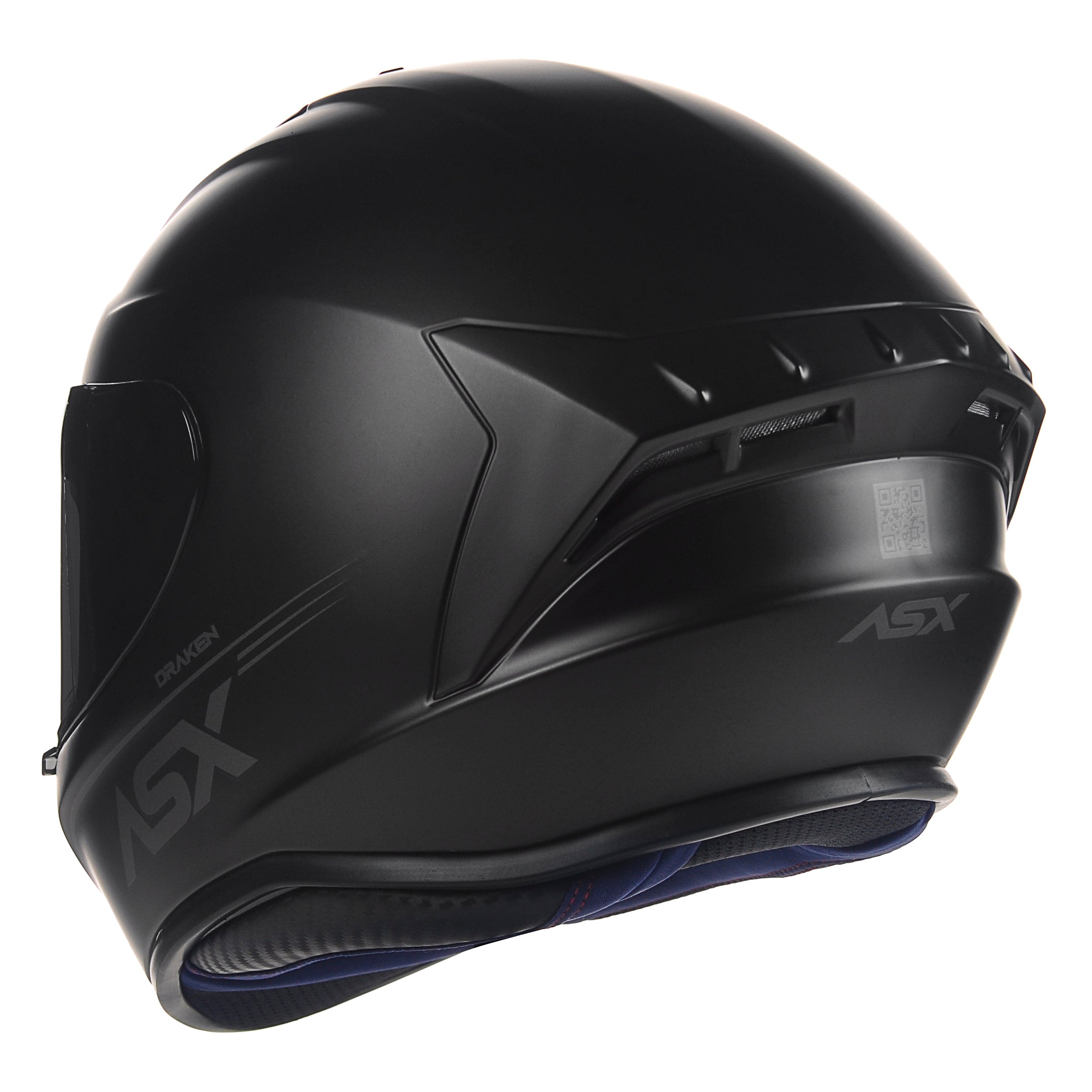 Capacete ASX draken Solid Fosco Preto