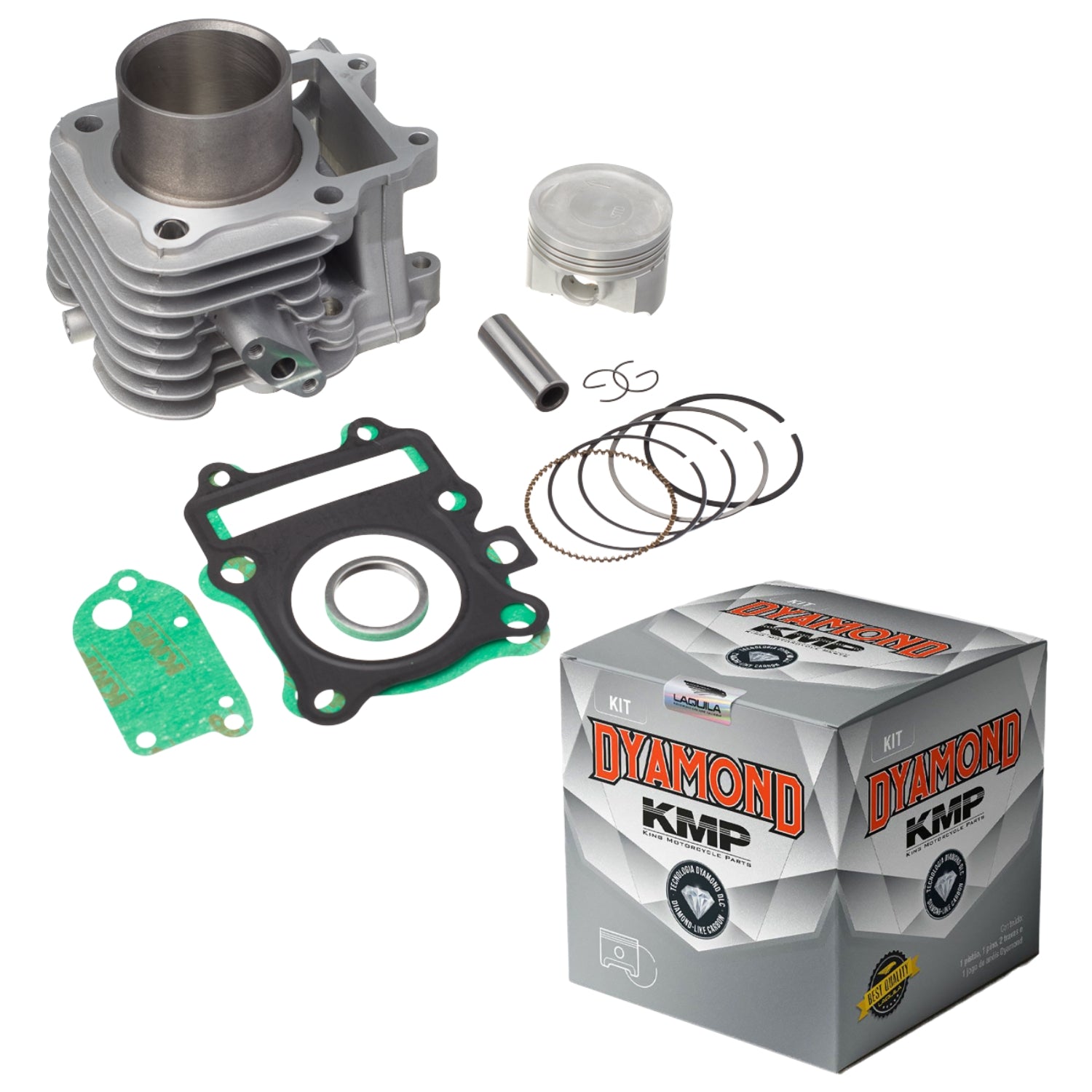 KIT COM CILINDRO PISTAO KMP DYAMOND HONDA BIZ 125 2009 A 2024