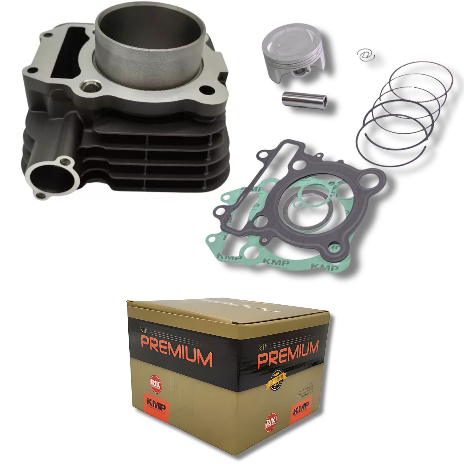 KIT PREMIUM COM CILINDRO PISTAO KMP YAMAHA YS FAZER 250 FZ25 2014 A 2025