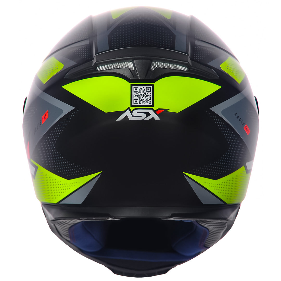 Capacete ASX Eagle Fast Fosco Preto/Amarelo/Cinza