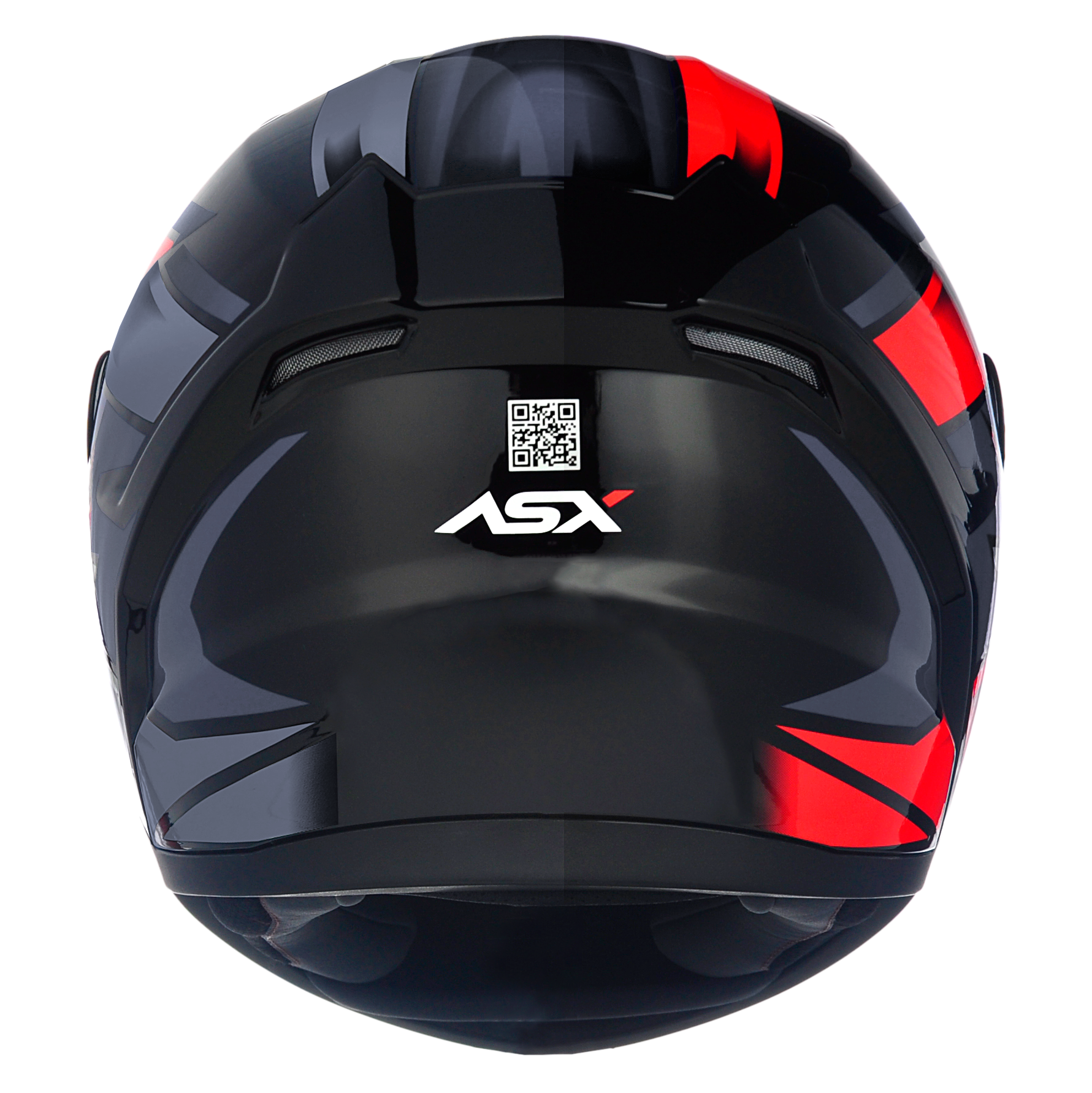 Capacete ASX City Start Brilho Preto/Vermelho/Cinza