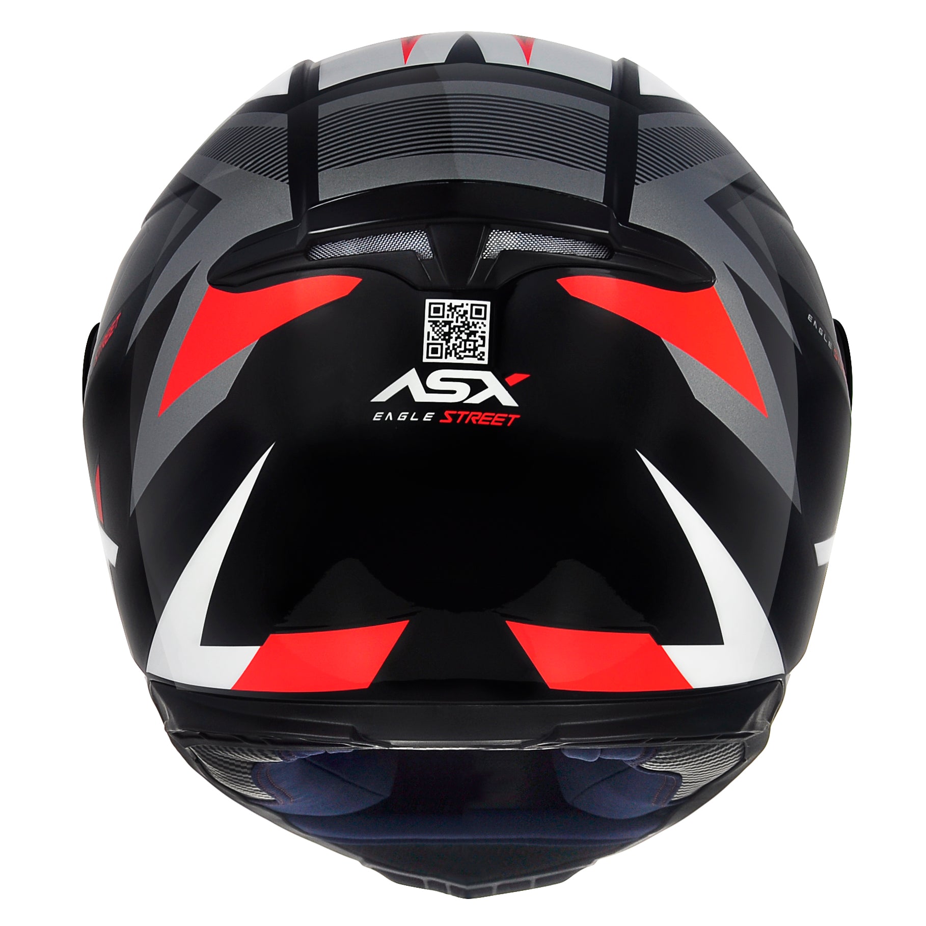 Capacete ASX Eagle Street Brilho Preto/Grafite/Branco