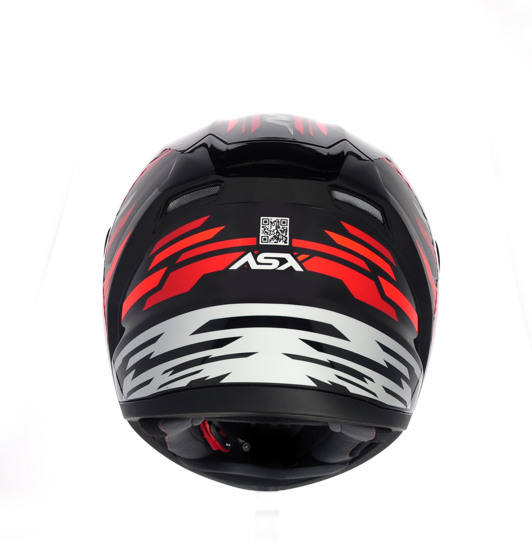 Capacete ASX City Arrow Brilho Preto/Vermelho/Branco