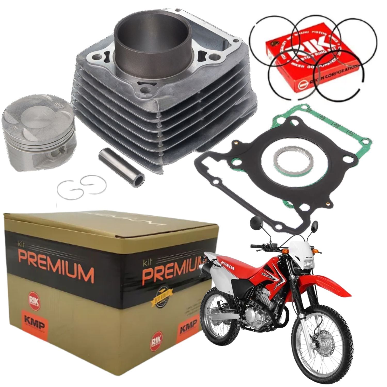 KIT COM CILINDRO PISTAO KMP CBX 250 2001 A 2008