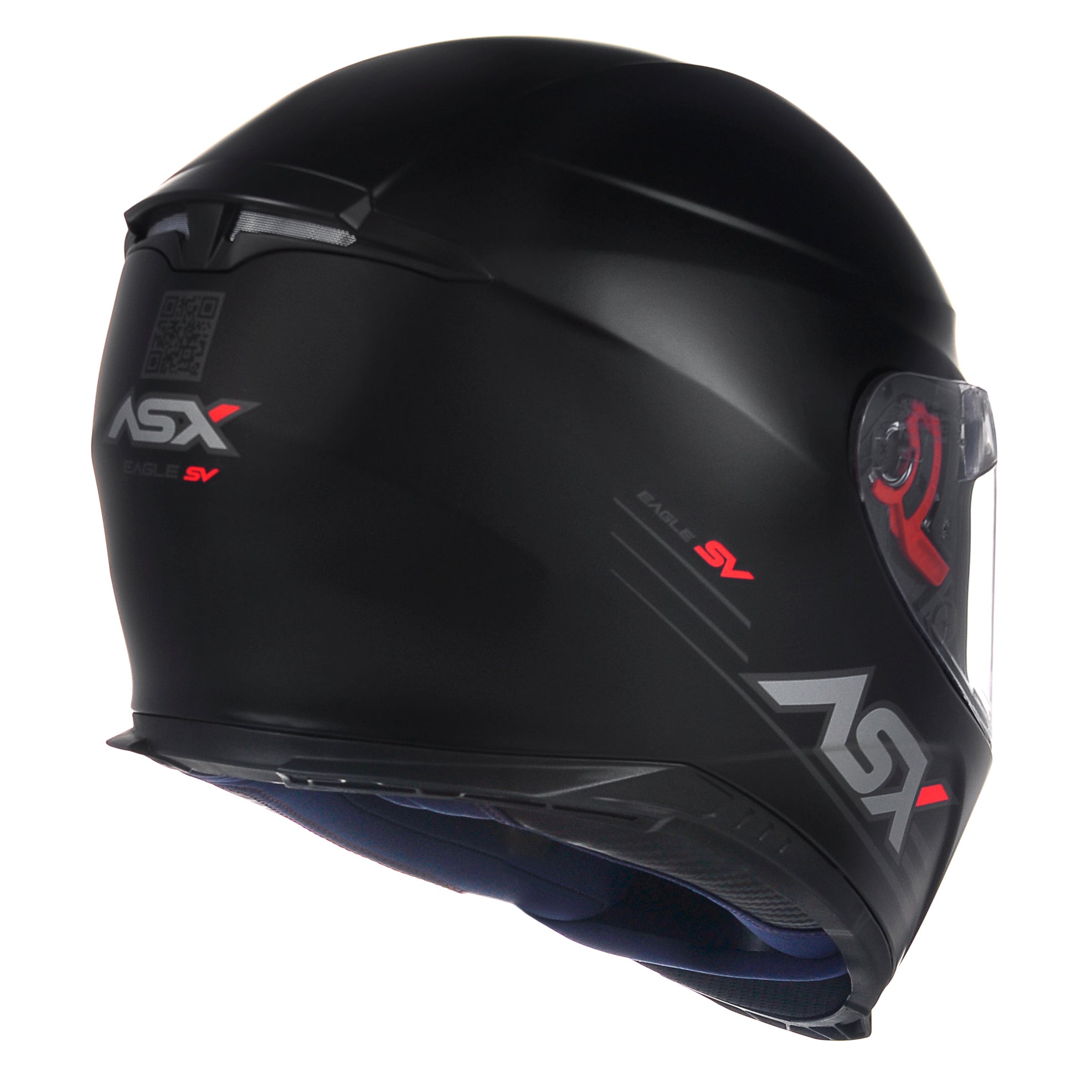 Capacete ASX Eagle SV Solid Preto Fosco