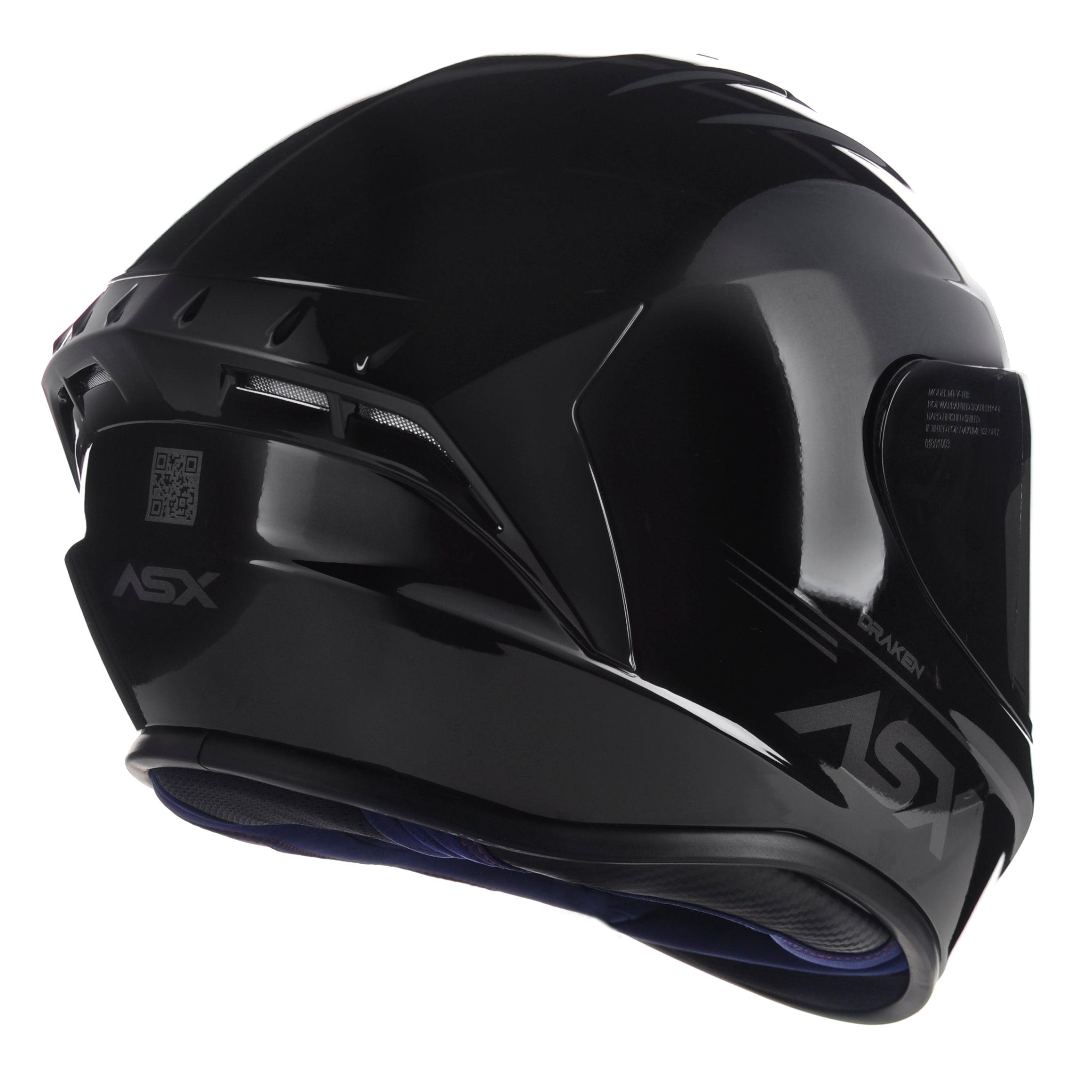 Capacete ASX draken Solid Brilho Preto