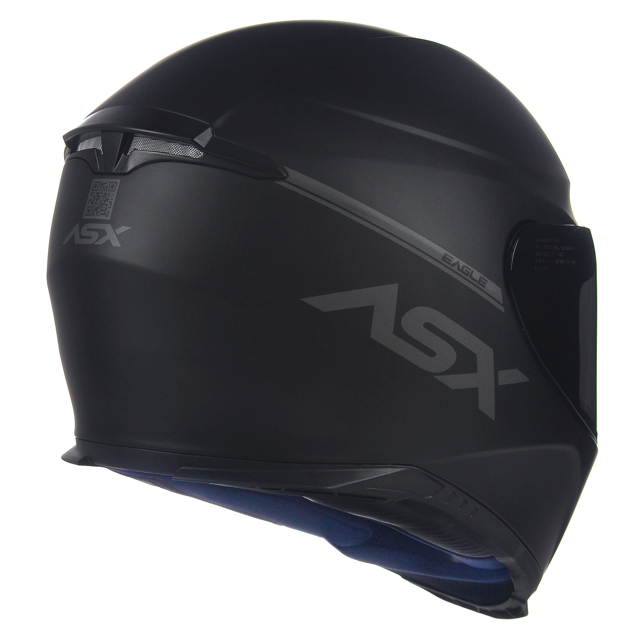 Capacete ASX Eagle Solid Fosco Preto/Cinza