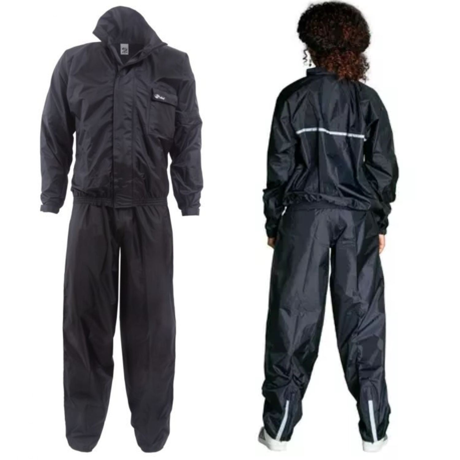 CONJUNTO CAPA DE CHUVA ALBA NYLON EUROPA PRETO