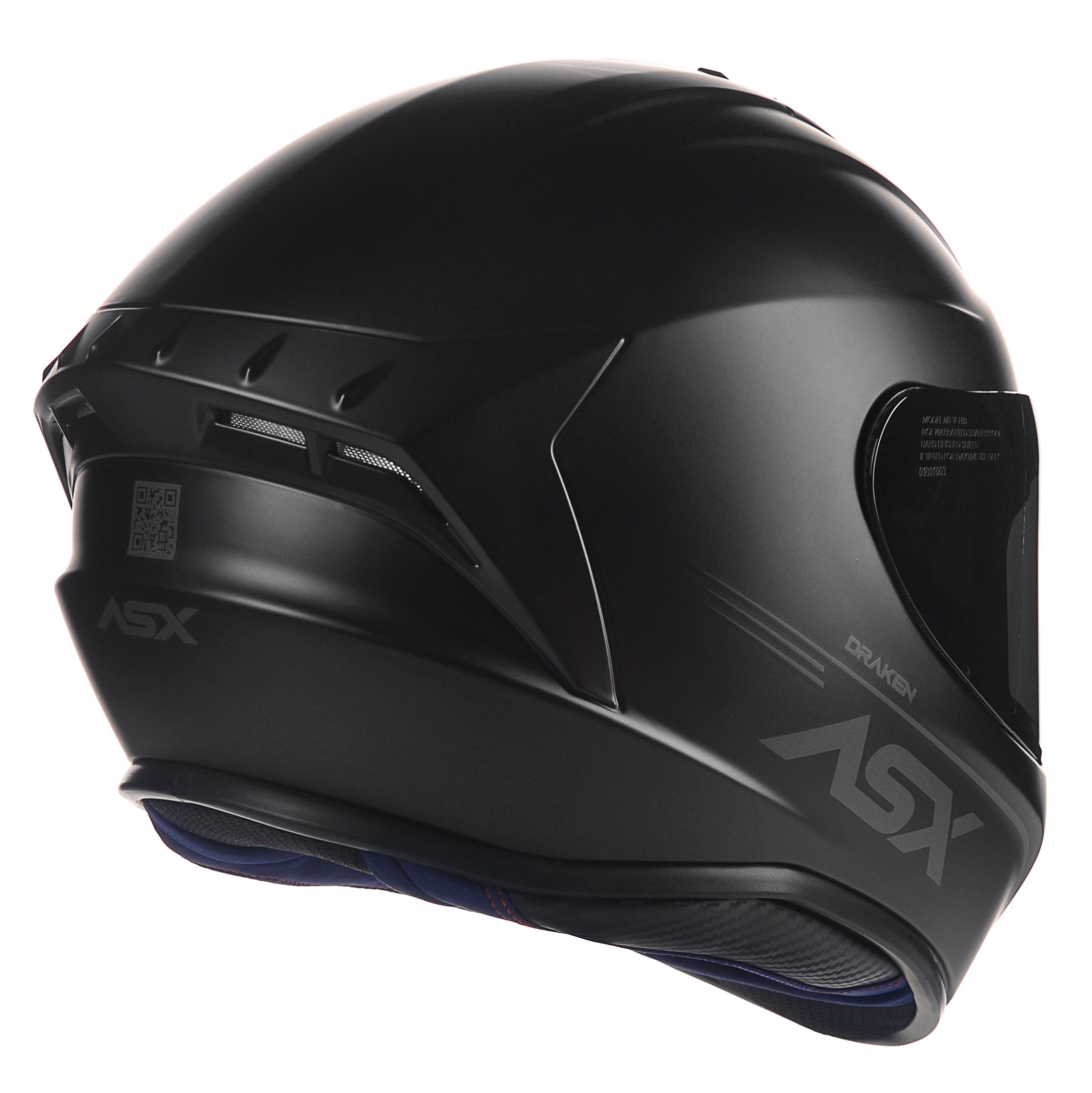 Capacete ASX draken Solid Fosco Preto