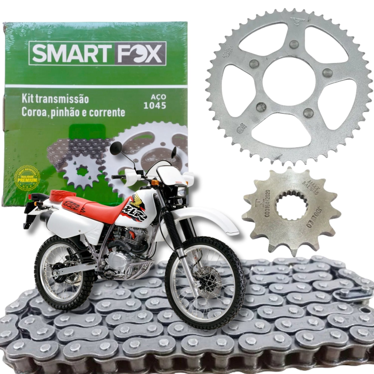 Kit Relação Honda Xlr 125 1996 1998 1999 2000 2001 2002 2003