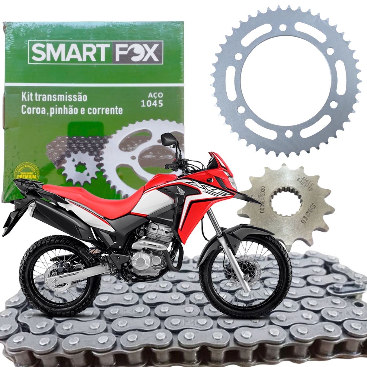 Kit Relação Transmissão Honda Xre 300 2009-2023